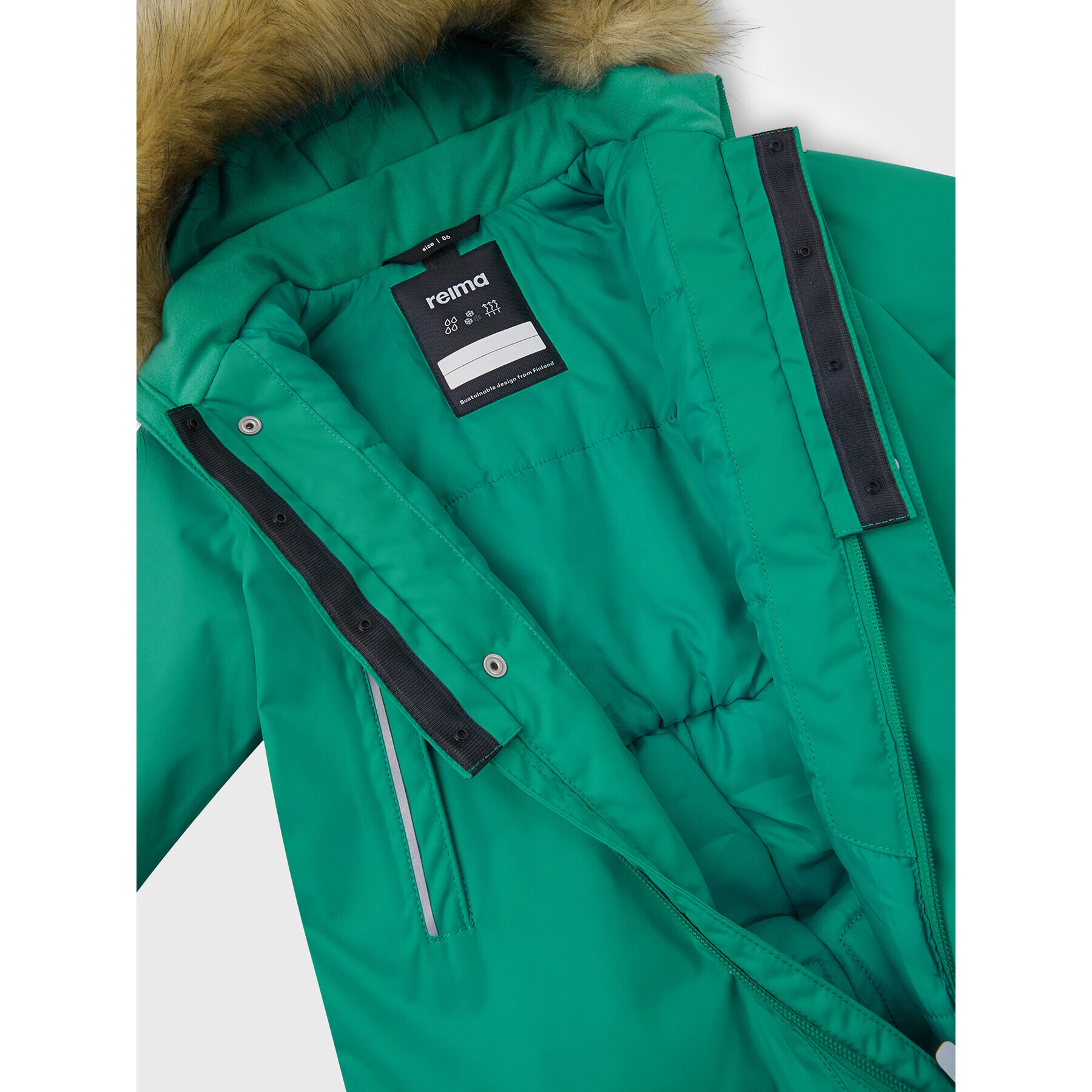 Reima Зимен детски гащеризон Gotland 5100117A Зелен Regular Fit - Pepit.bg