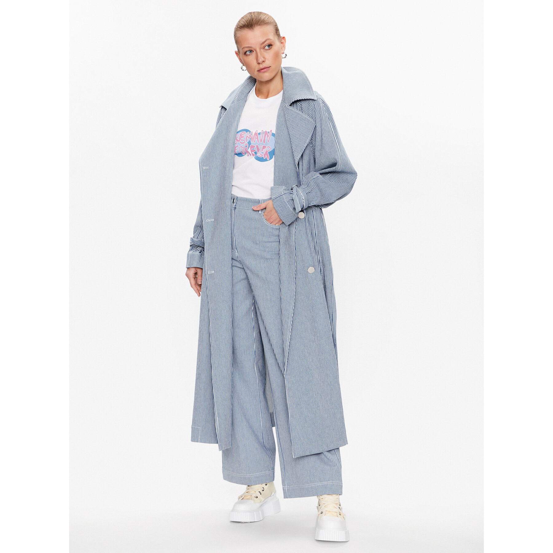 Remain Дънки Striped Canvas 500401403 Син Regular Fit - Pepit.bg
