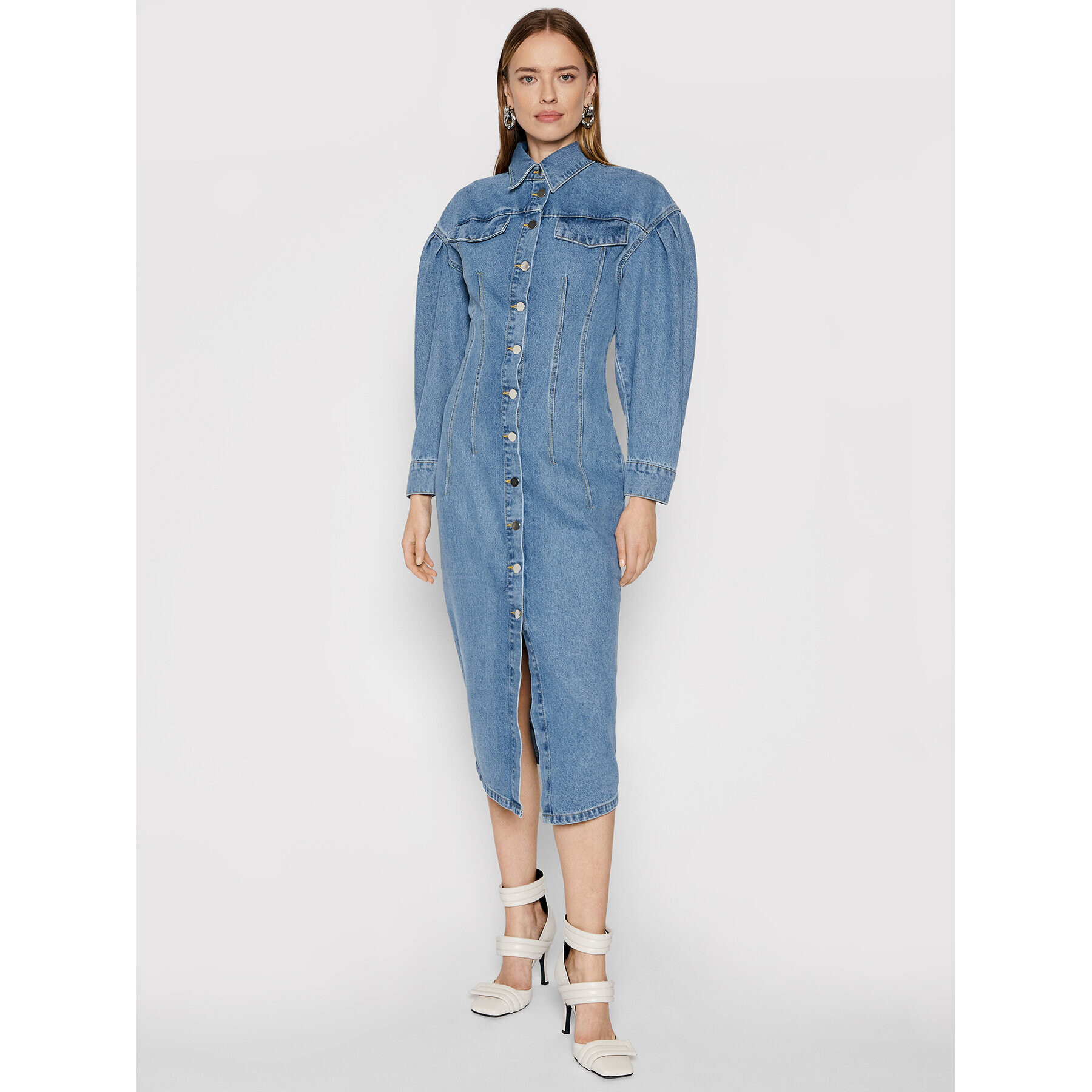 Remain Дънкова рокля Edinisa RM530 Син Regular Fit - Pepit.bg