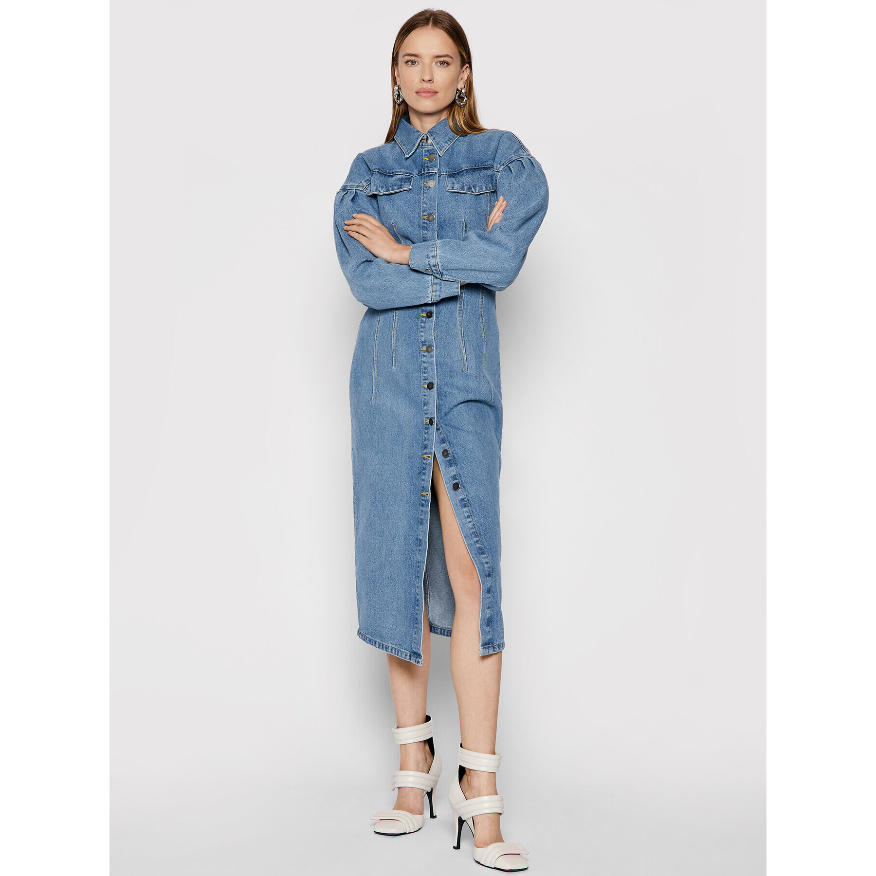 Remain Дънкова рокля Edinisa RM530 Син Regular Fit - Pepit.bg