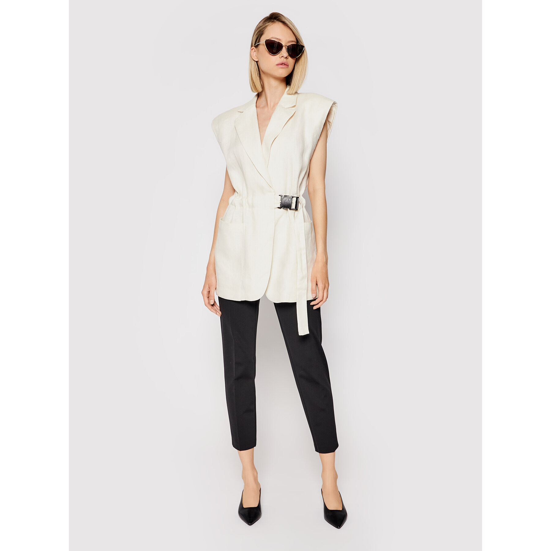 Remain Елек Helena RM419 Бежов Loose Fit - Pepit.bg