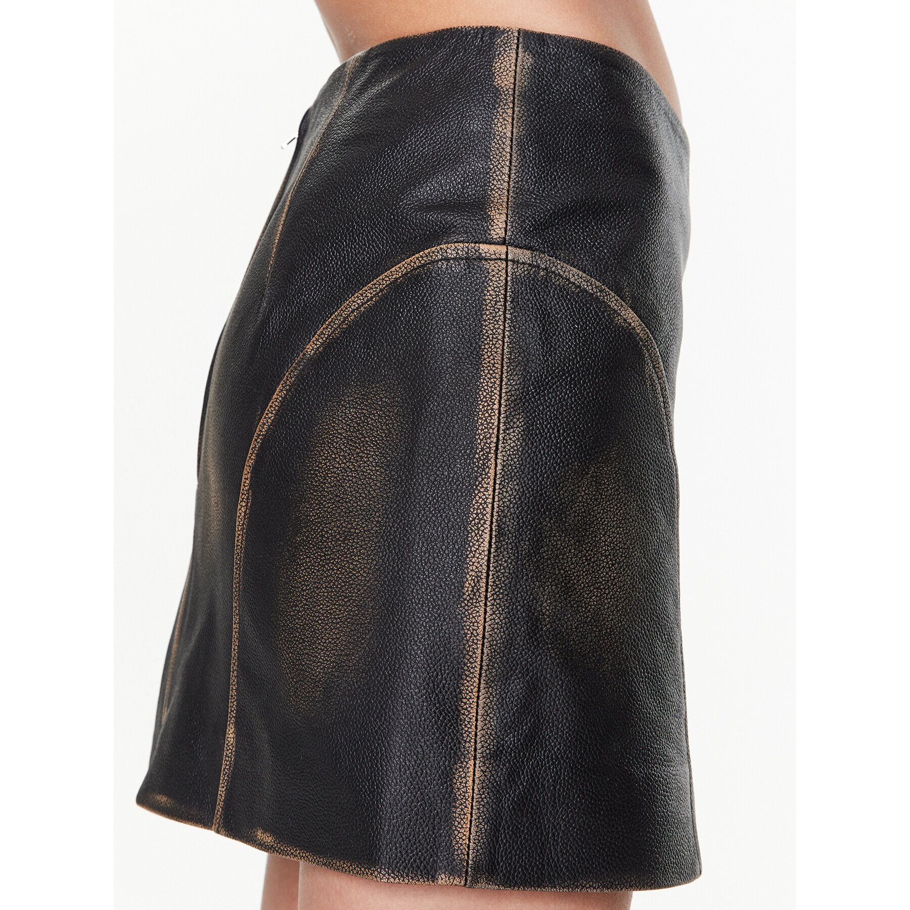 Remain Кожена пола Washed Leather RM2243 Кафяв Regular Fit - Pepit.bg