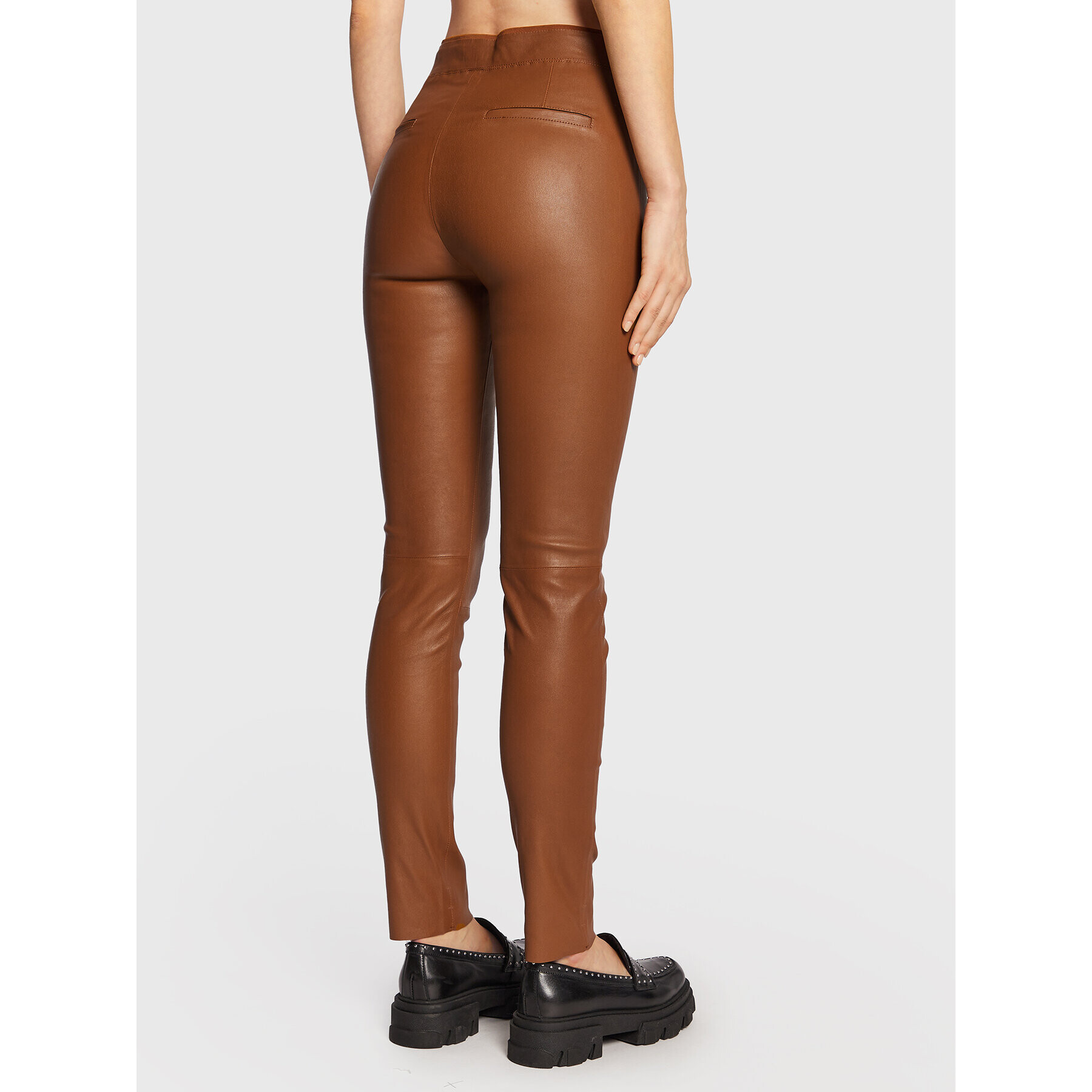 Remain Кожени панталони Snipe Leggings Leather RM1508 Кафяв Slim Fit - Pepit.bg