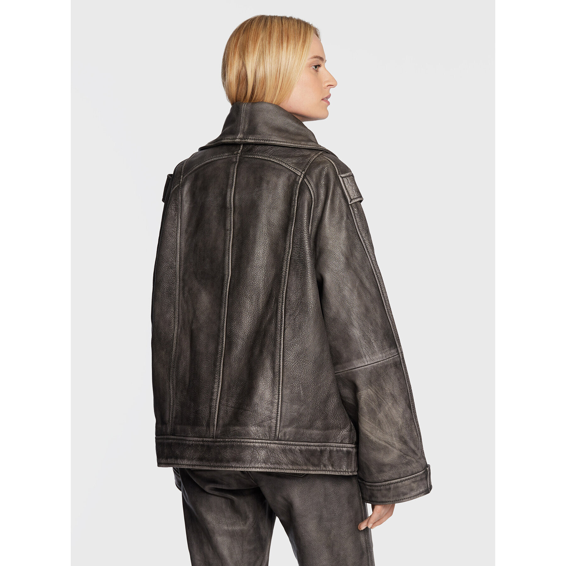 Remain Кожено яке Liw RM1820 Черен Oversize - Pepit.bg
