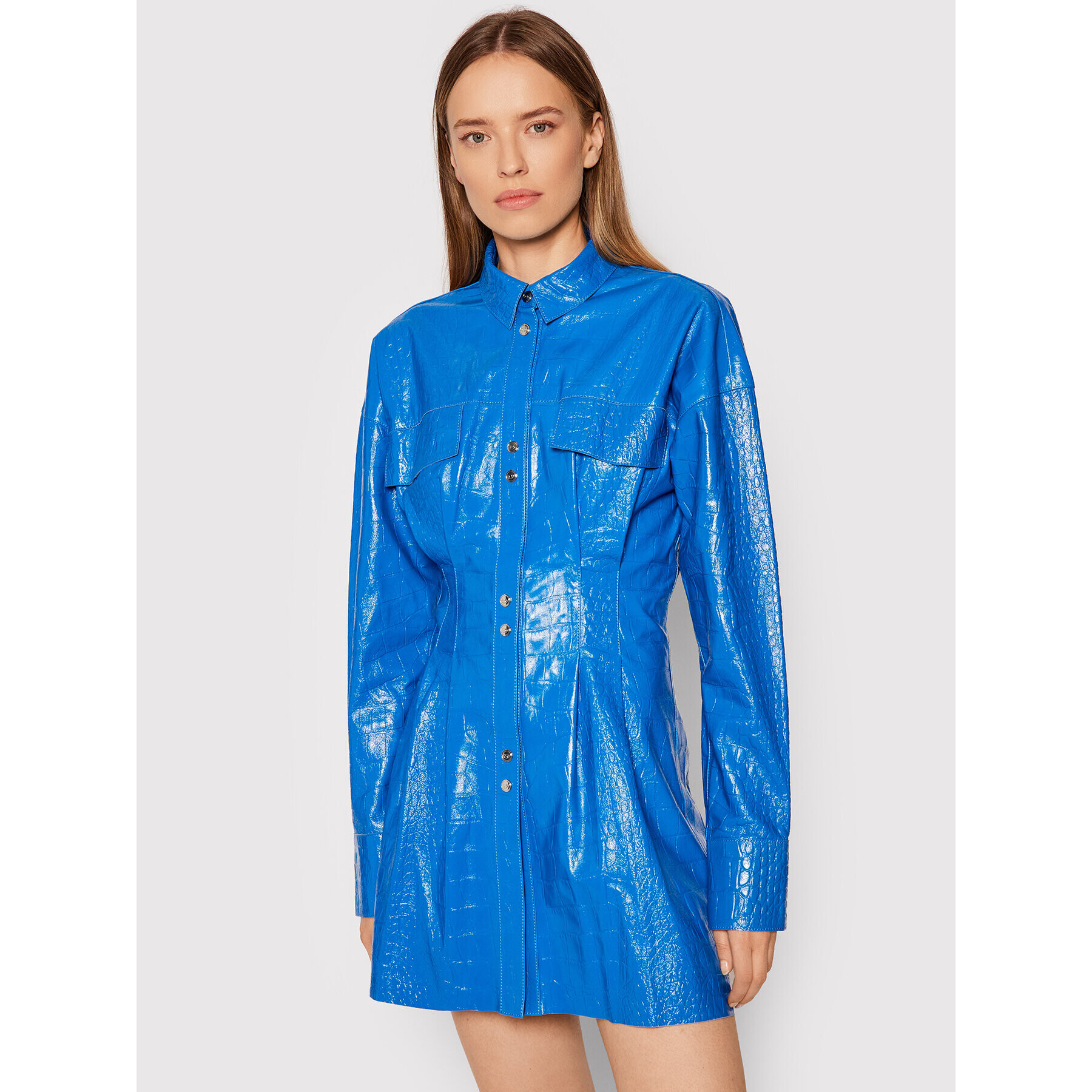 Remain Кожено яке Daphne RM372 Син Slim Fit - Pepit.bg