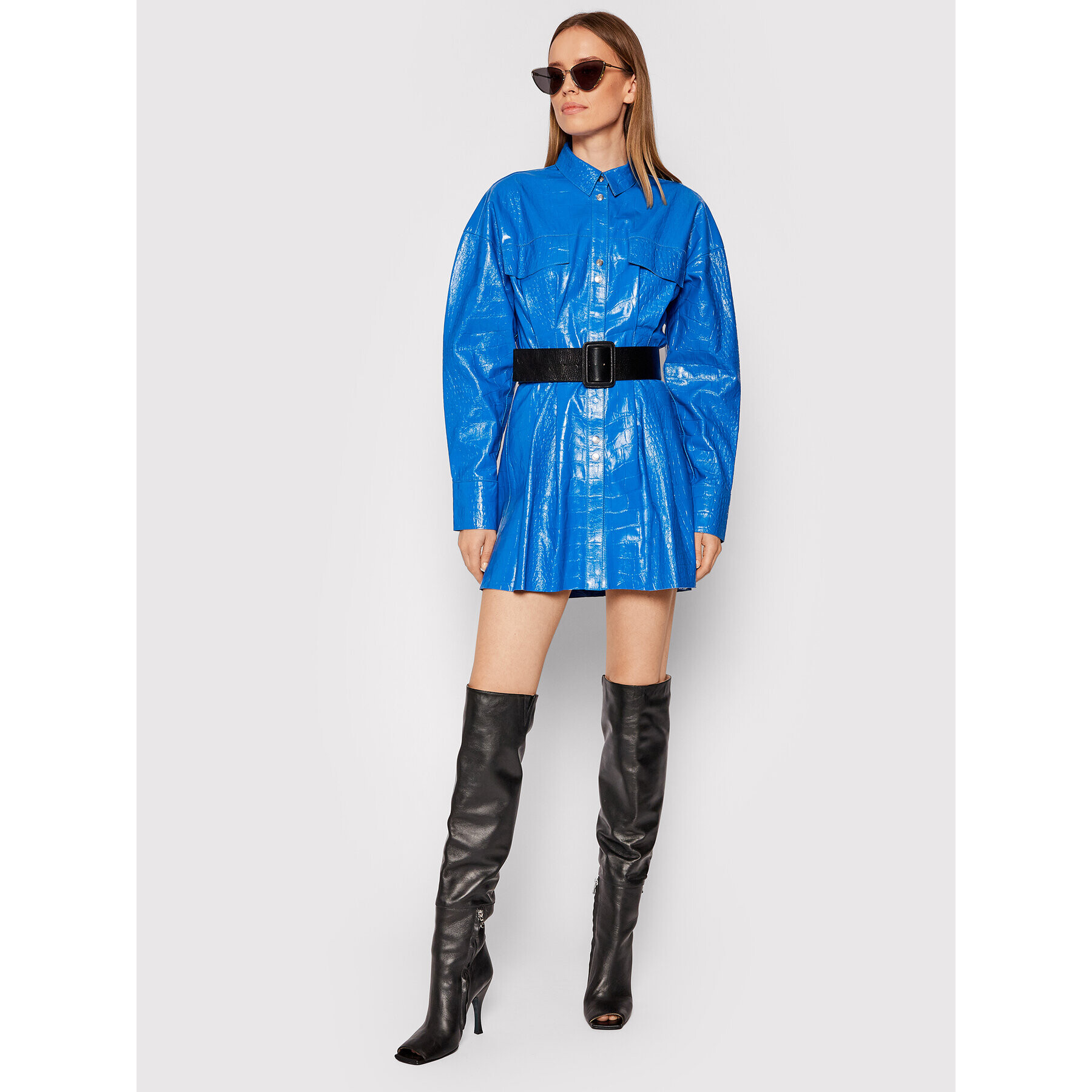 Remain Кожено яке Daphne RM372 Син Slim Fit - Pepit.bg
