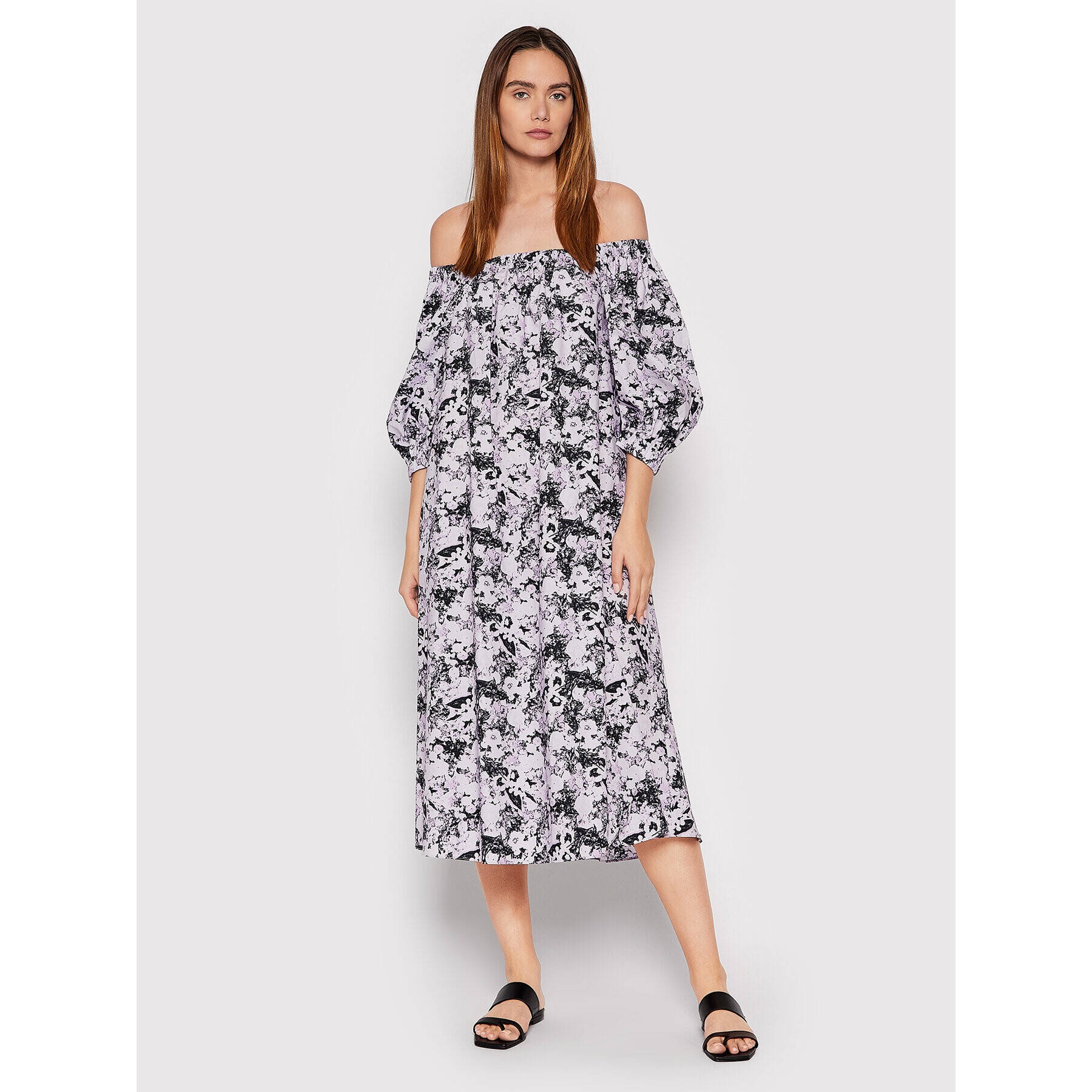 Remain Лятна рокля Una RM850 Виолетов Loose Fit - Pepit.bg