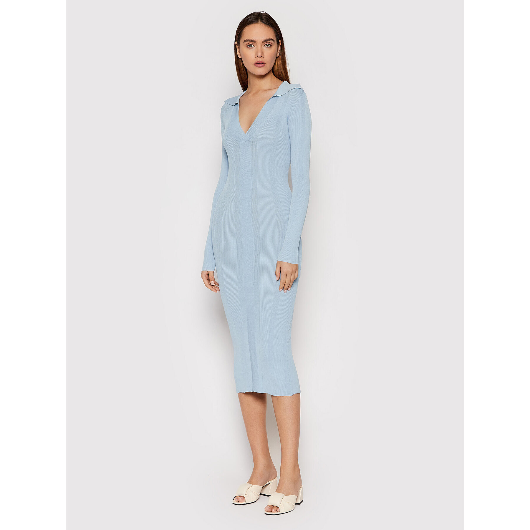 Remain Плетена рокля Joy RM910 Син Slim Fit - Pepit.bg
