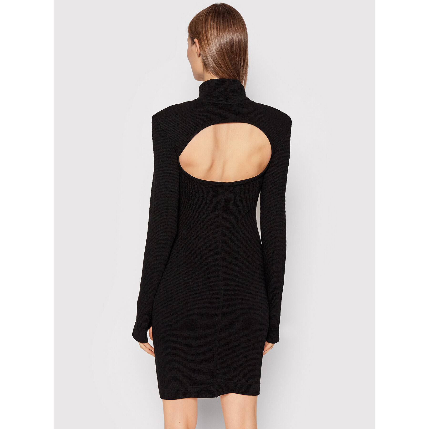 Remain Плетена рокля Lizea RM874 Черен Slim Fit - Pepit.bg