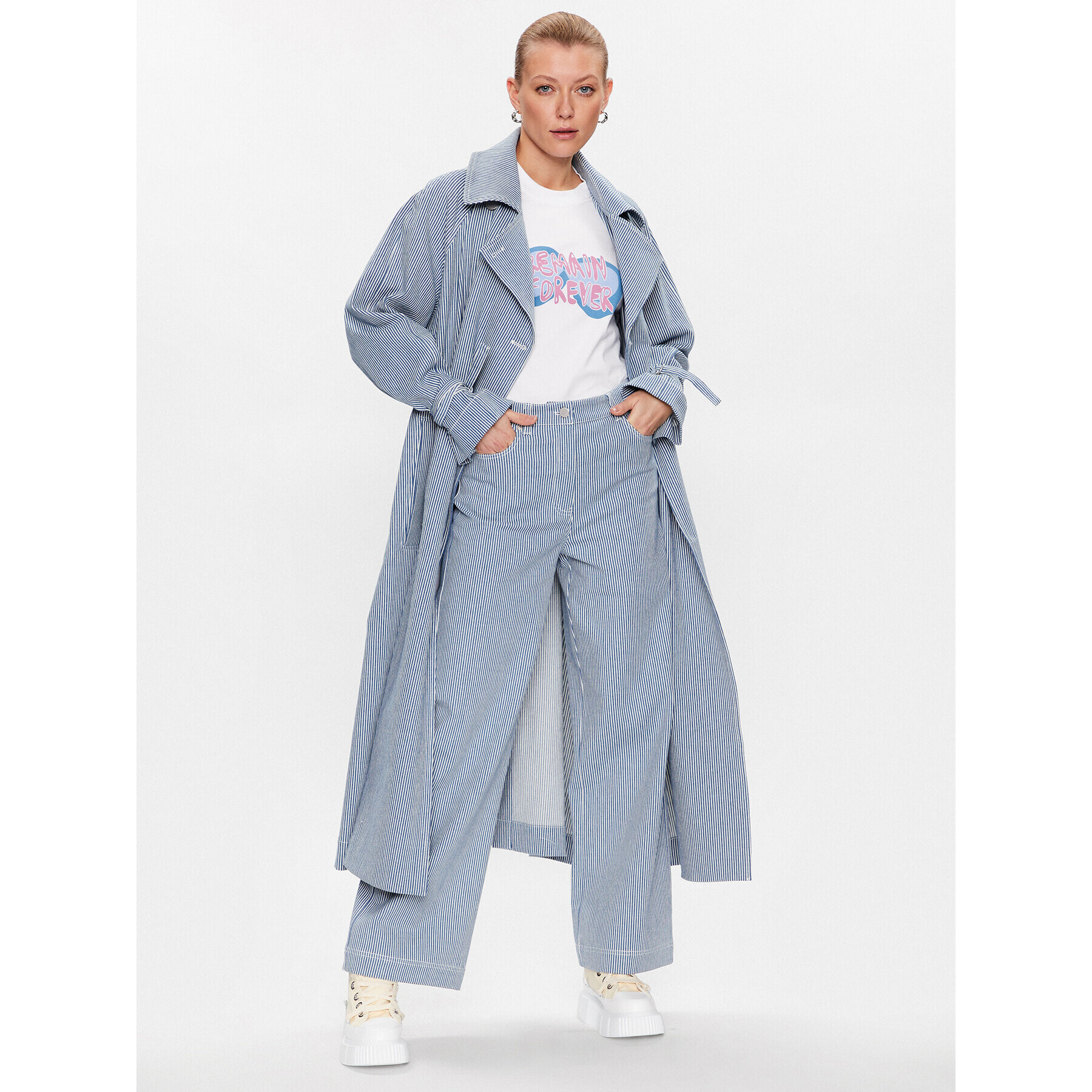 Remain Тишърт Print 5001882745 Бял Relaxed Fit - Pepit.bg
