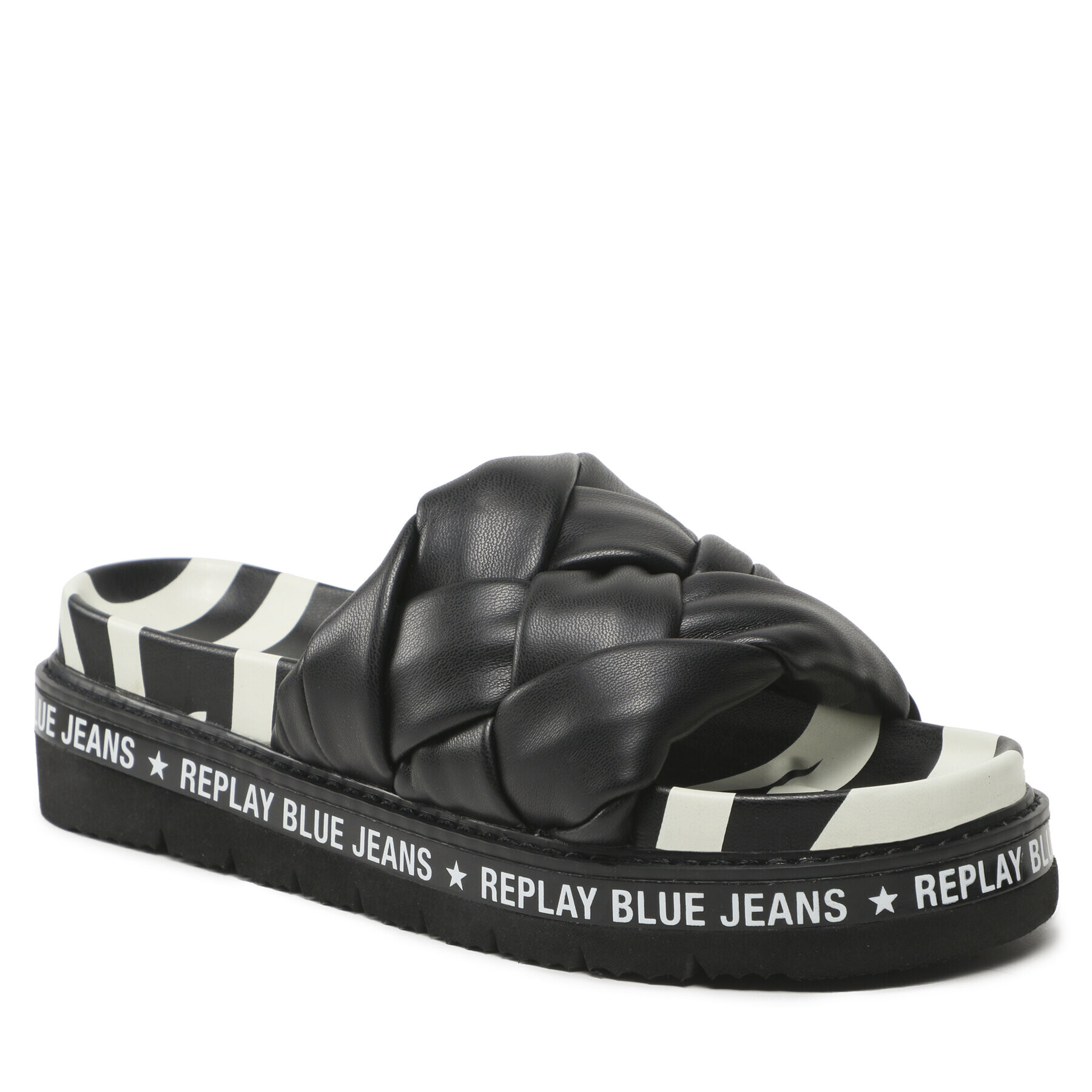 Replay Чехли Muddy Braid S GWF81 .000.C0028S Черен - Pepit.bg
