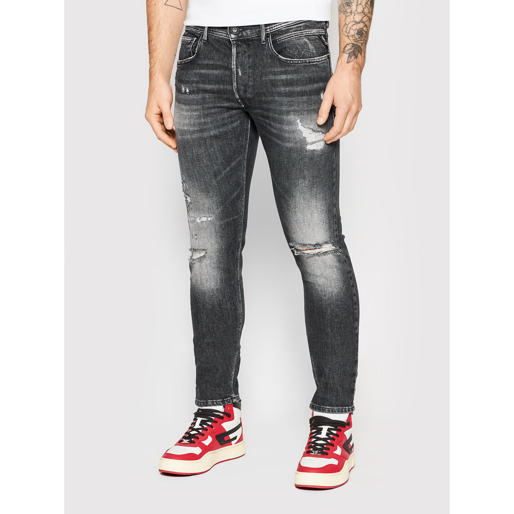 Replay Дънки M1008E.000.501284 Сив Regular Fit - Pepit.bg