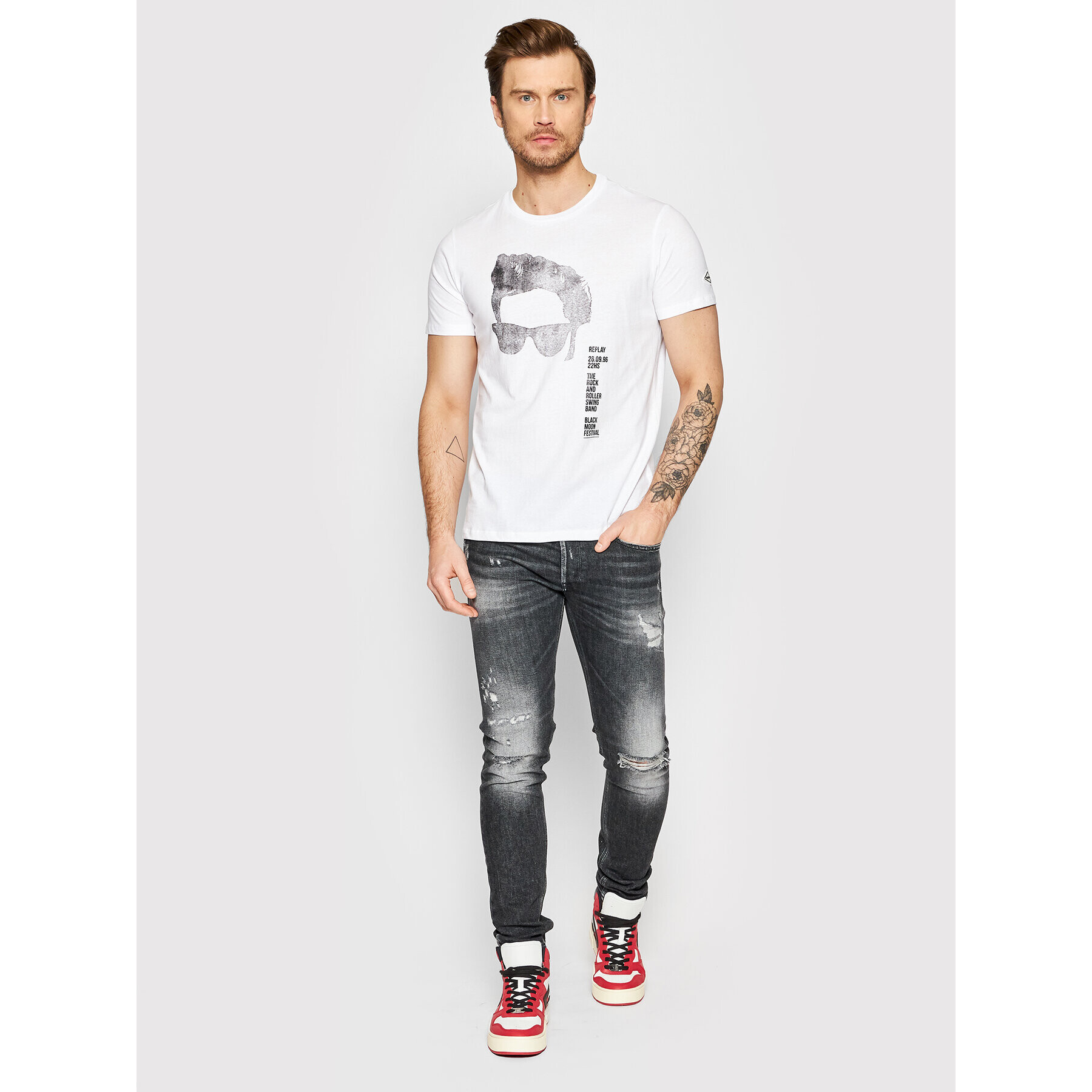 Replay Дънки M1008E.000.501284 Сив Regular Fit - Pepit.bg
