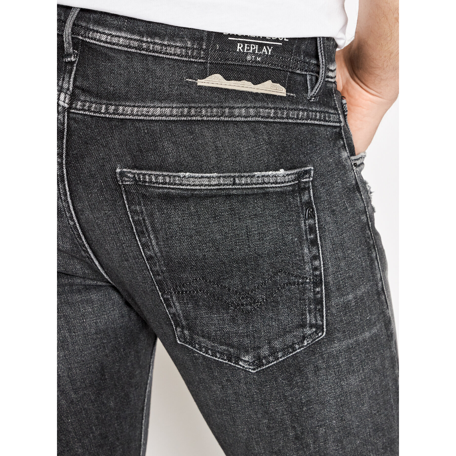 Replay Дънки M1008E.000.501284 Сив Regular Fit - Pepit.bg