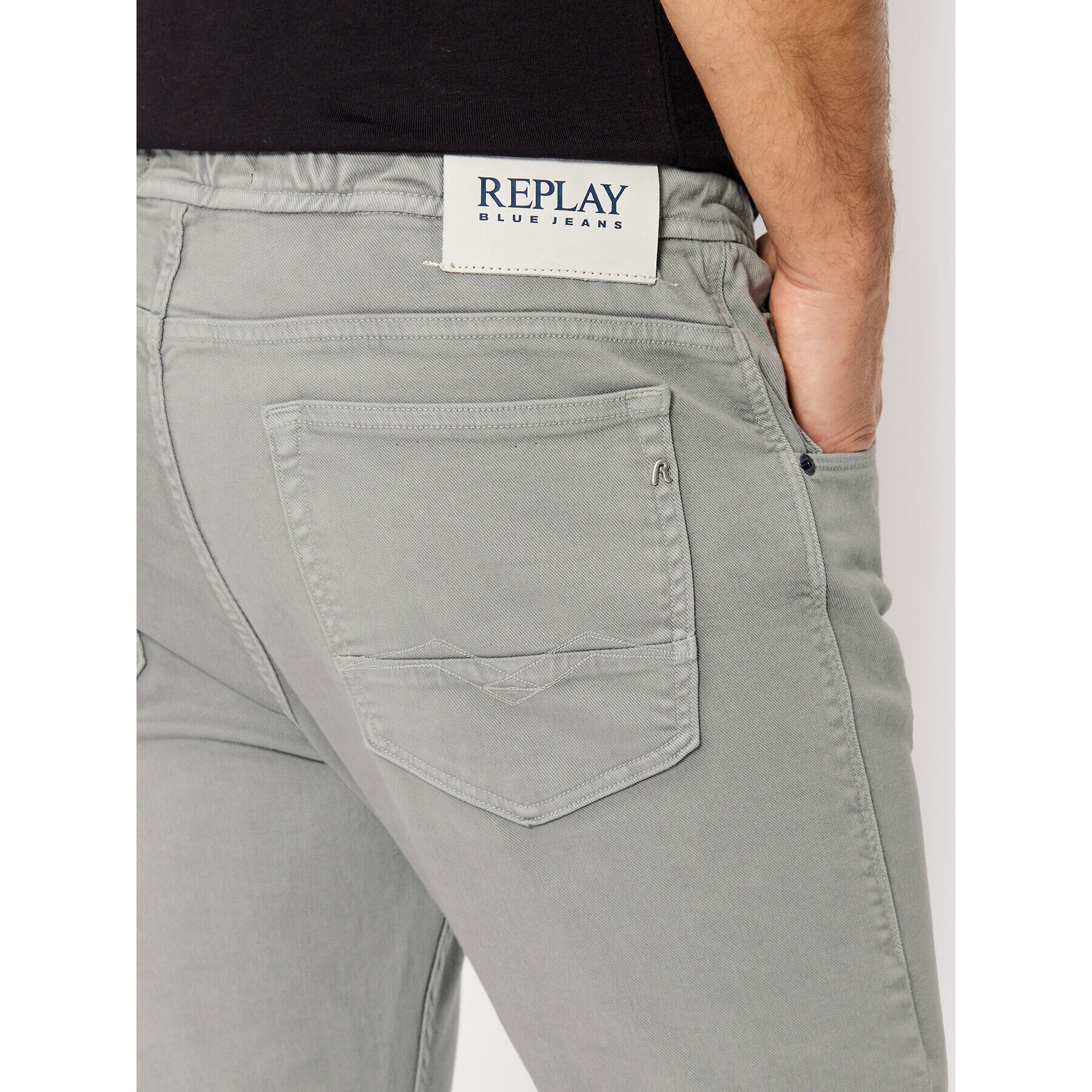 Replay Дънки M1077.000.8457398 Сив Slim Fit - Pepit.bg