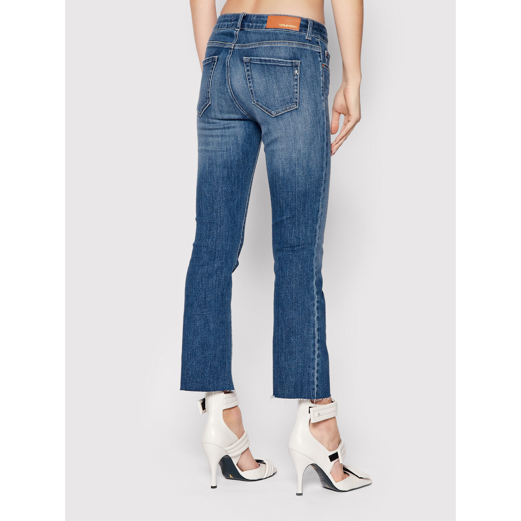 Replay Дънки WC429.000.026 Тъмносин Cropp Fit - Pepit.bg