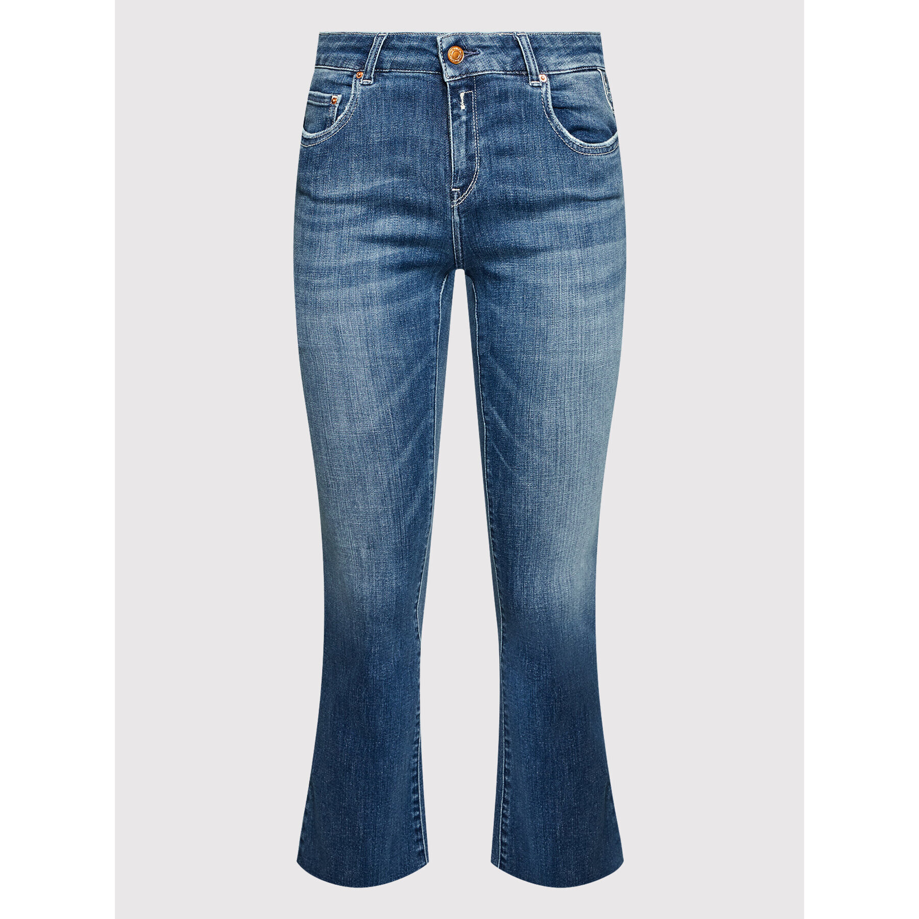 Replay Дънки WC429.000.026 Тъмносин Cropp Fit - Pepit.bg