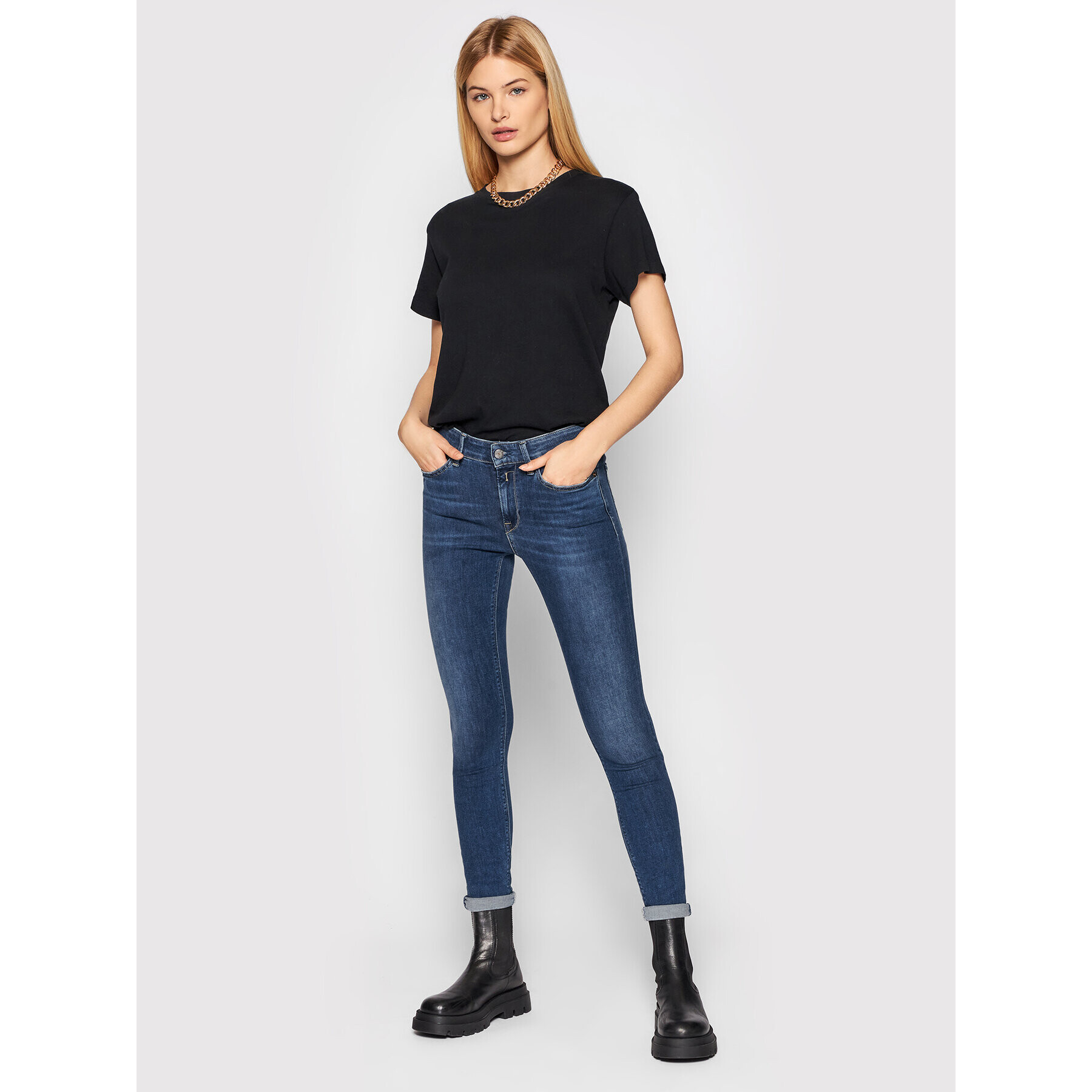 Replay Дънки WHW689.000.523 Тъмносин Skinny Fit - Pepit.bg