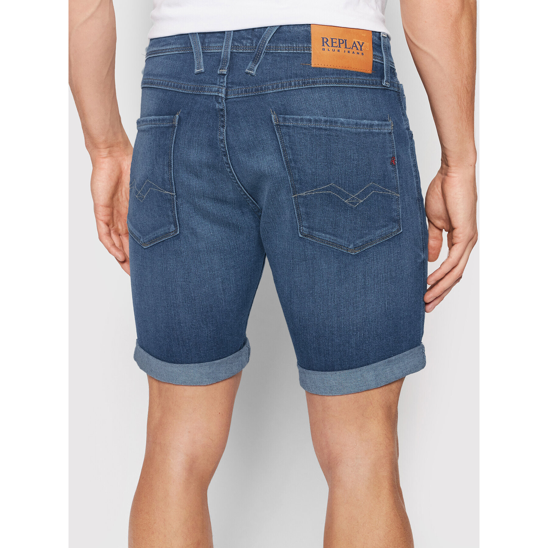 Replay Дънкови шорти MA996N.000.573 Син Slim Fit - Pepit.bg