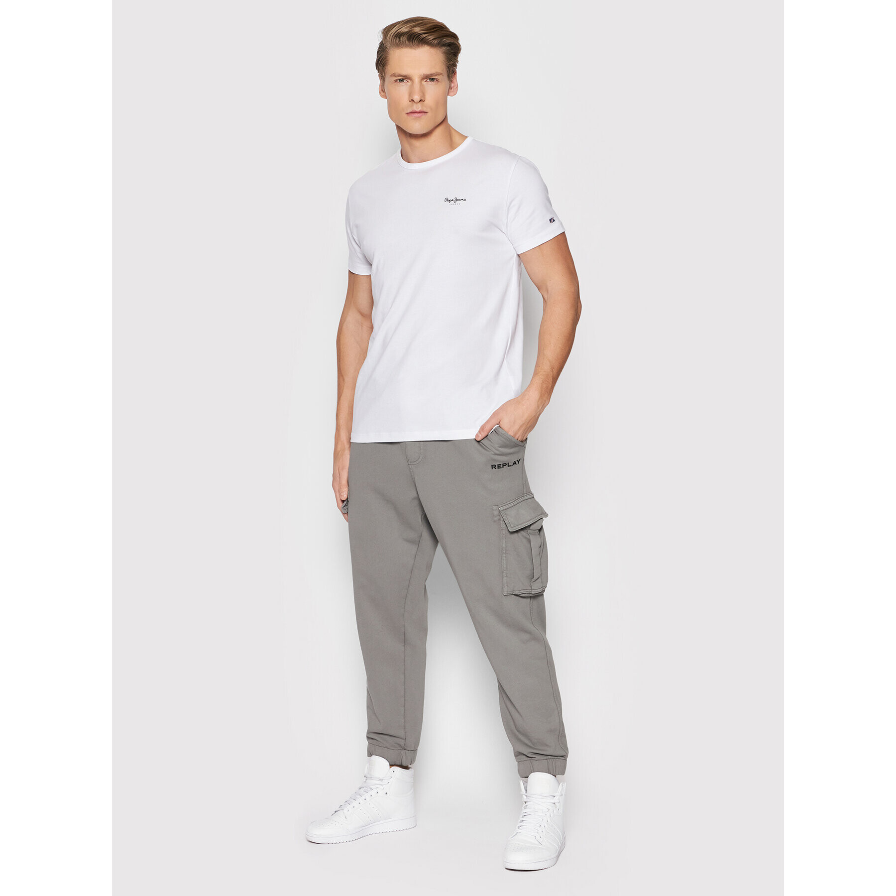 Replay Долнище анцуг M9820.000.23158G Сив Regular Fit - Pepit.bg