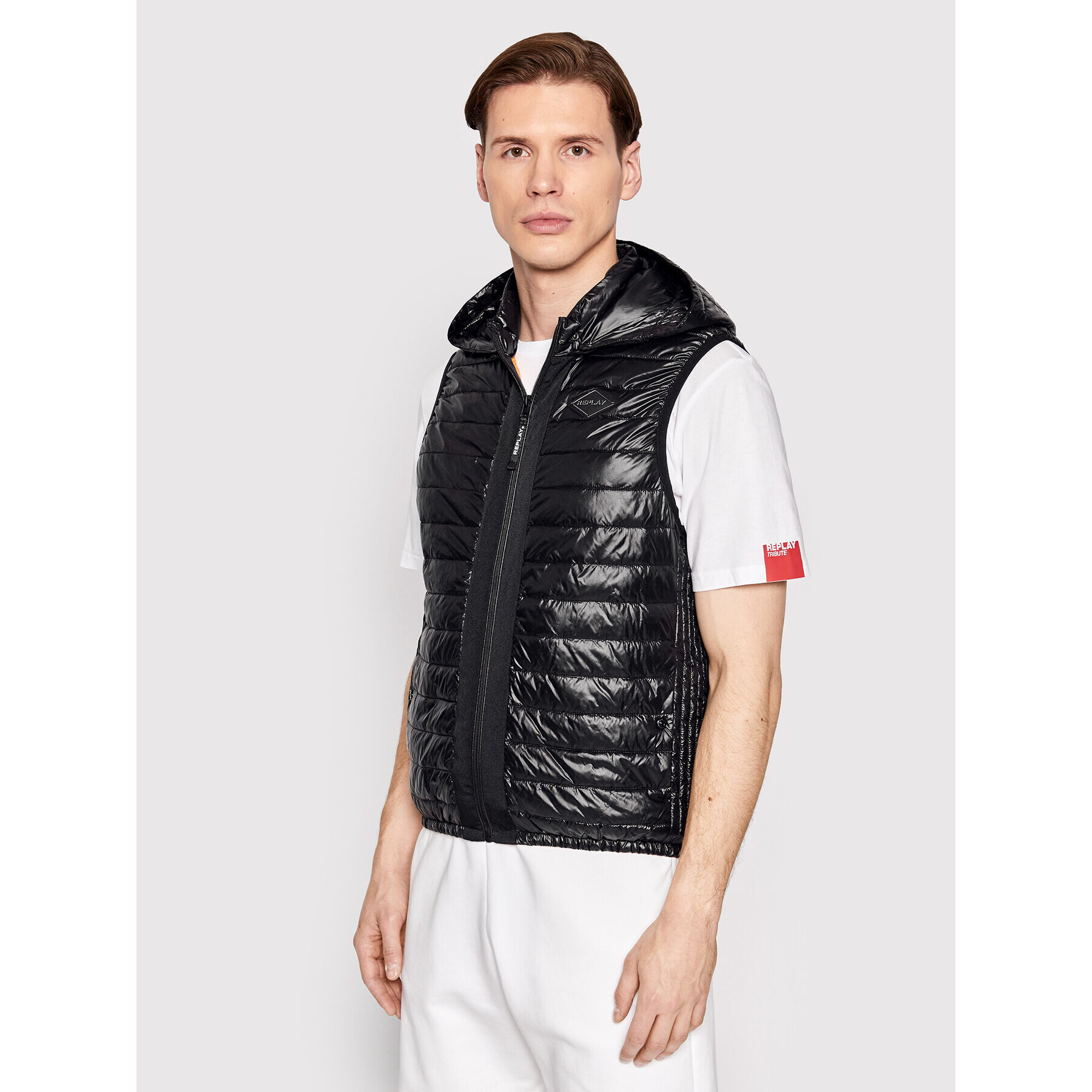 Replay Елек M8175A.000.84166S Черен Regular Fit - Pepit.bg