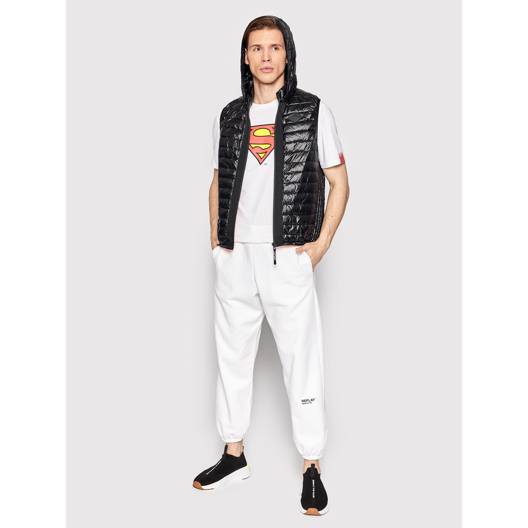 Replay Елек M8175A.000.84166S Черен Regular Fit - Pepit.bg