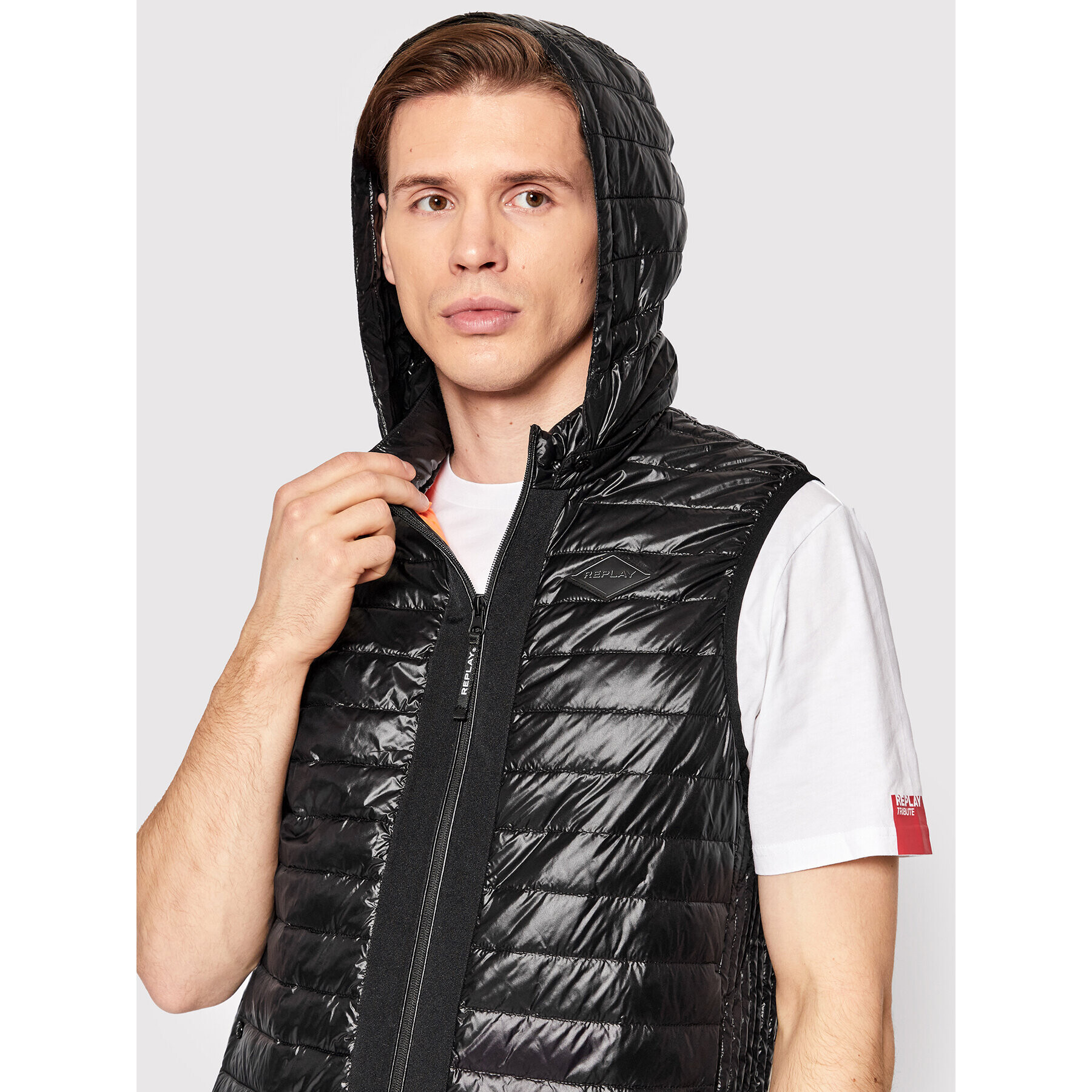 Replay Елек M8175A.000.84166S Черен Regular Fit - Pepit.bg
