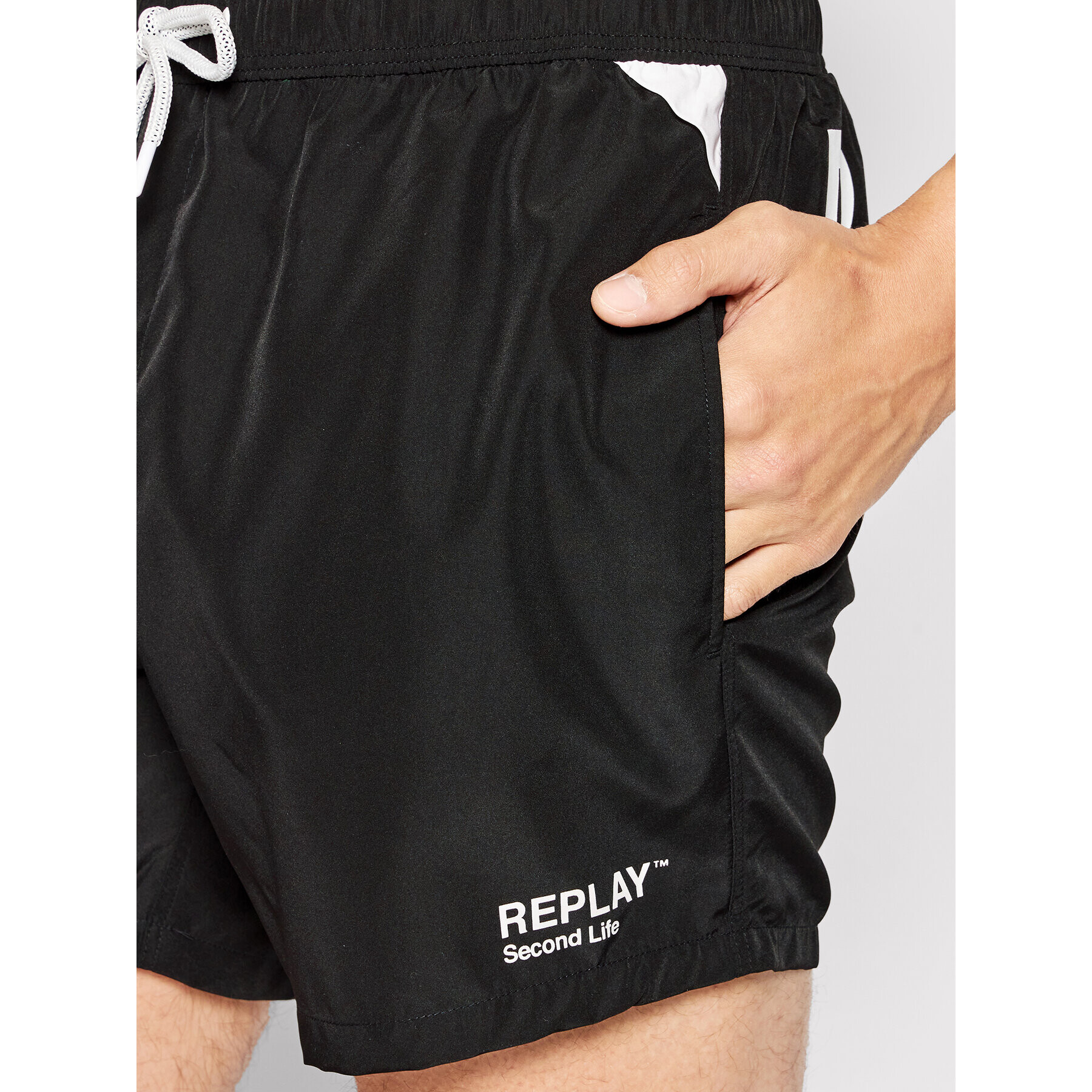 Replay Плувни шорти LM1099.000.82972R Черен Regular Fit - Pepit.bg