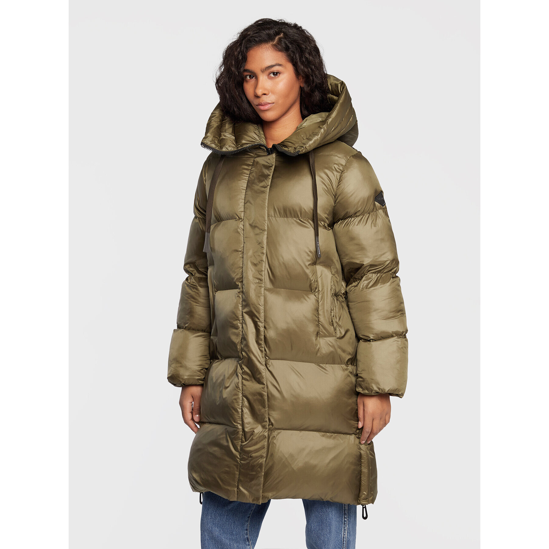 Replay Пухено яке W7664A.000.84198 Кафяв Regular Fit - Pepit.bg