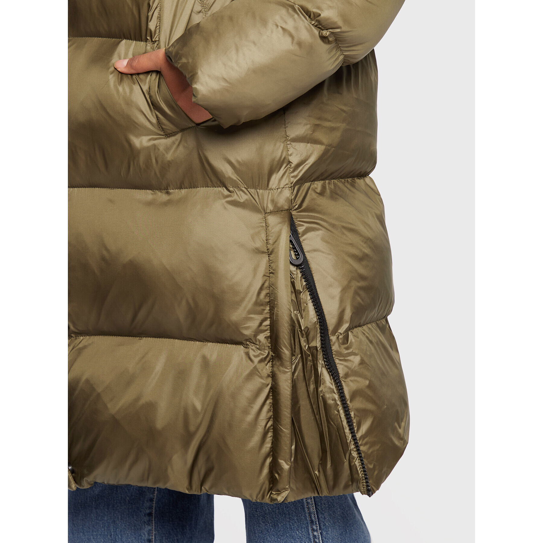 Replay Пухено яке W7664A.000.84198 Кафяв Regular Fit - Pepit.bg