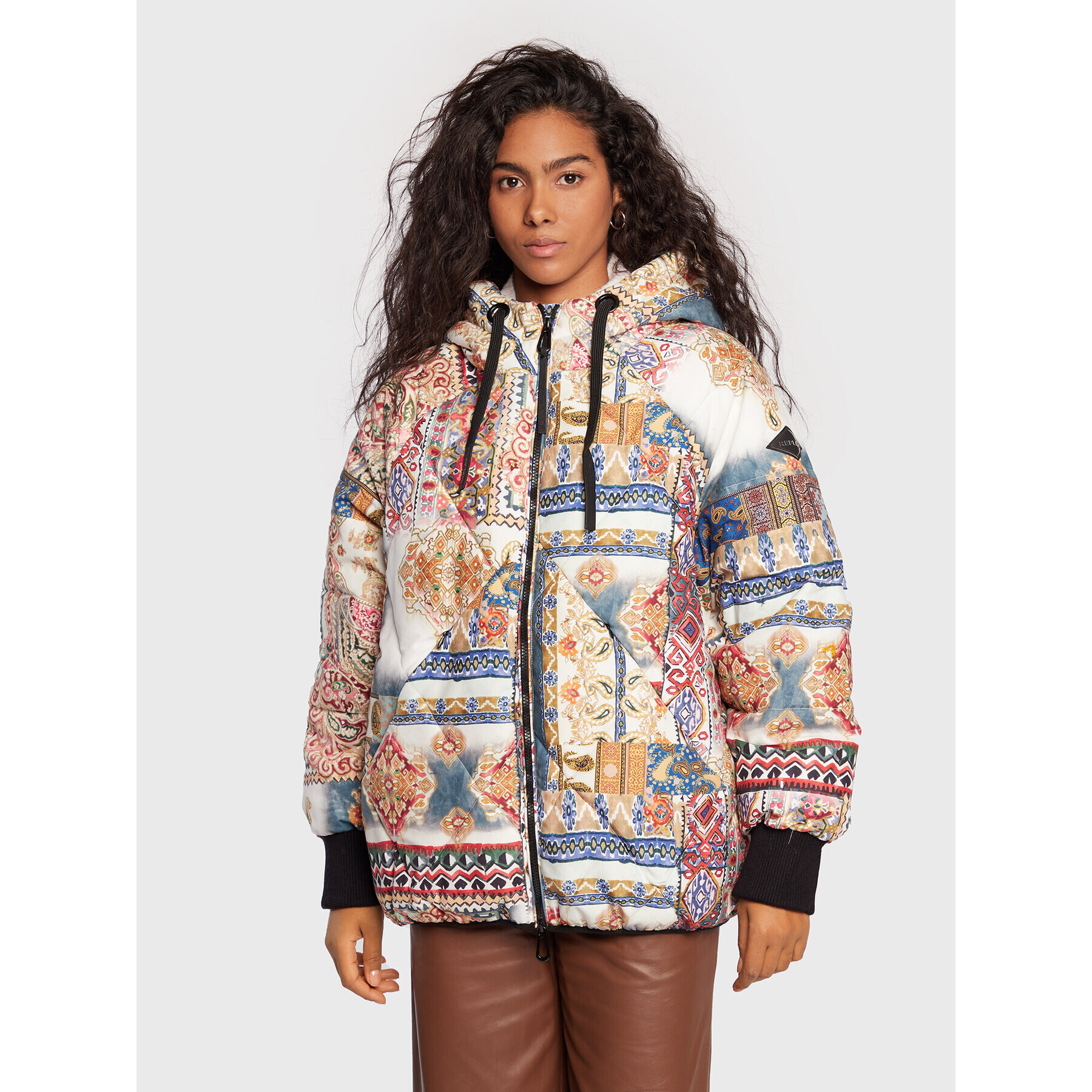 Replay Пухено яке W7725.000.73736 Цветен Oversize - Pepit.bg