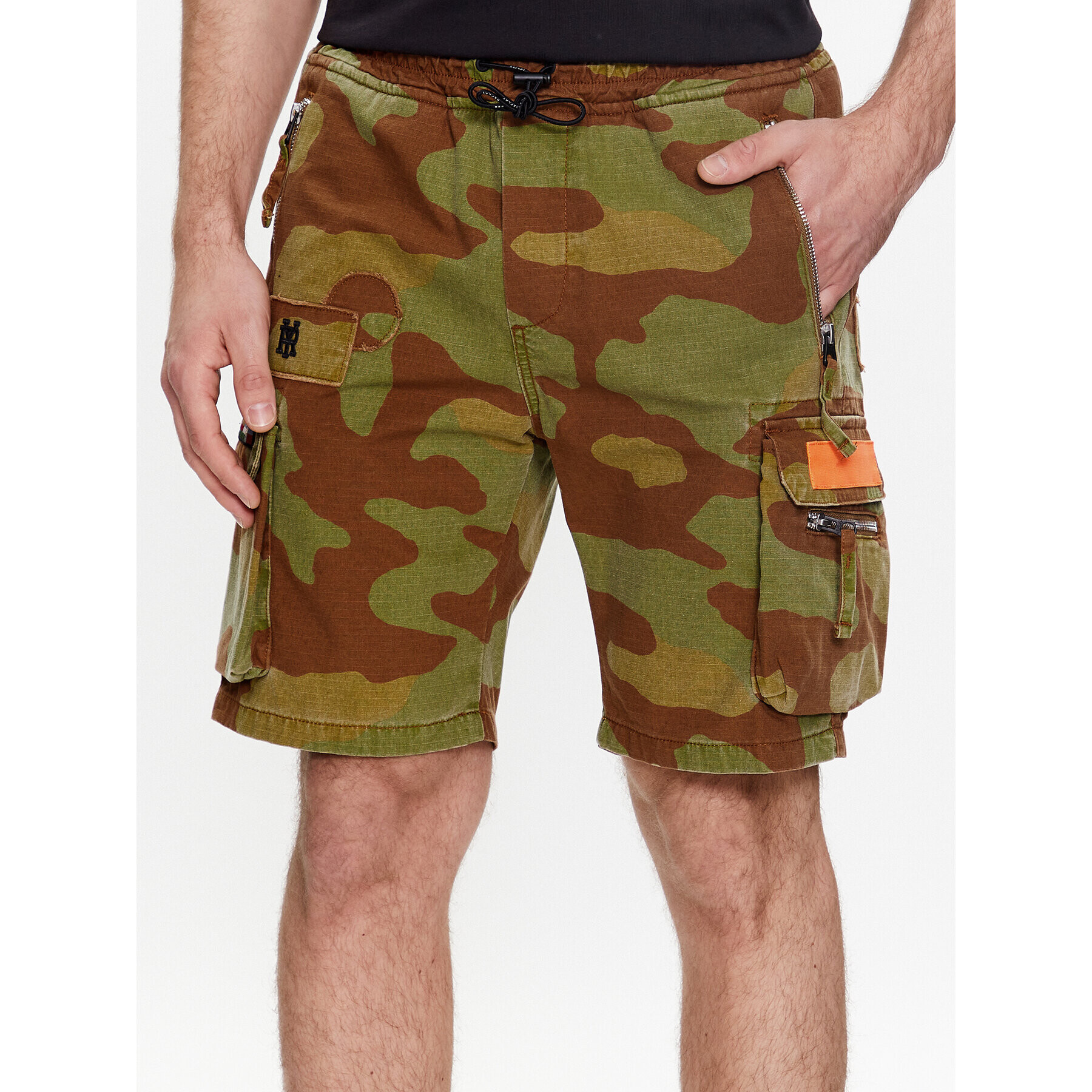 Replay Шорти от плат M9900.000.73860 Кафяв Regular Fit - Pepit.bg