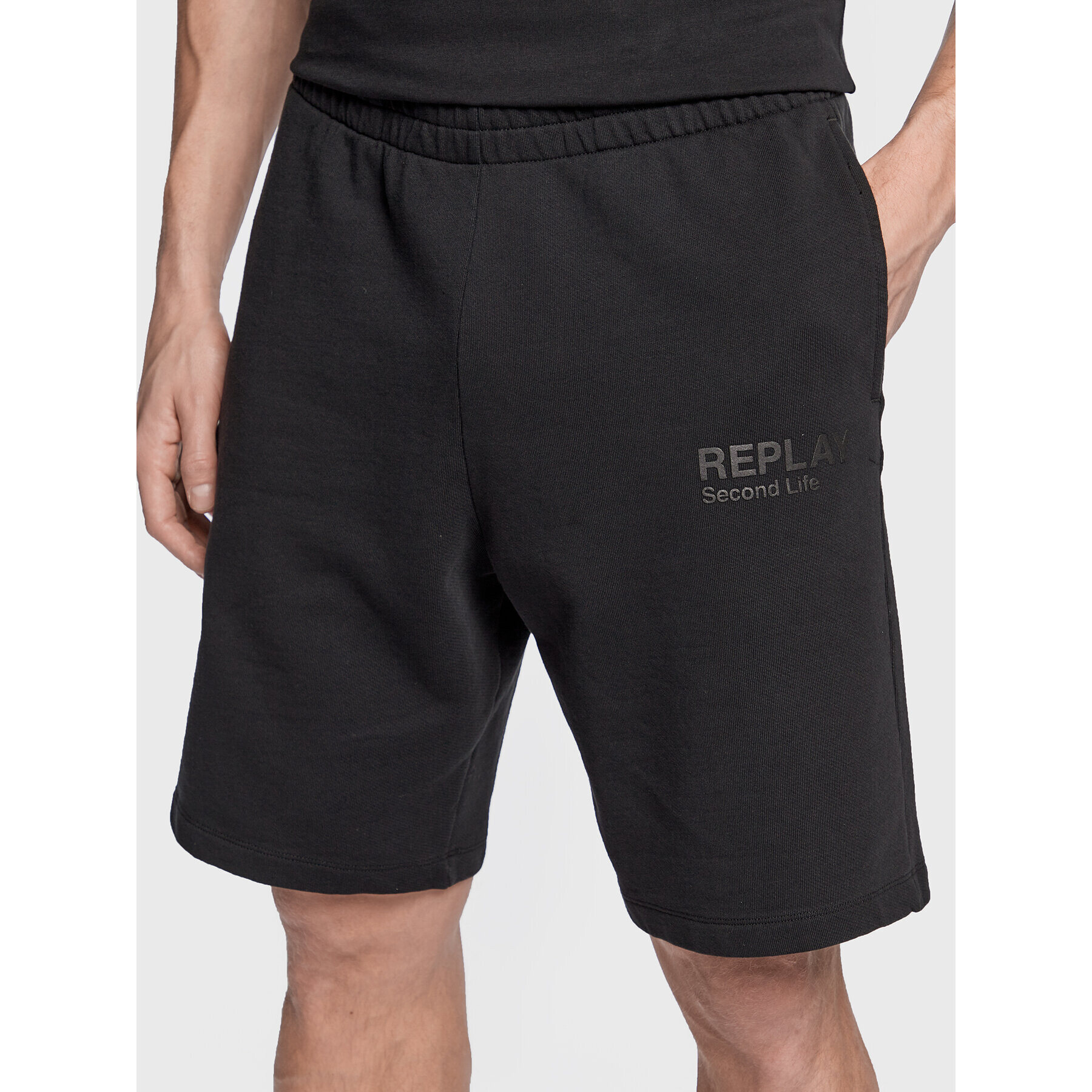 Replay Спортни шорти M9903A.000.23358P Черен Regular Fit - Pepit.bg