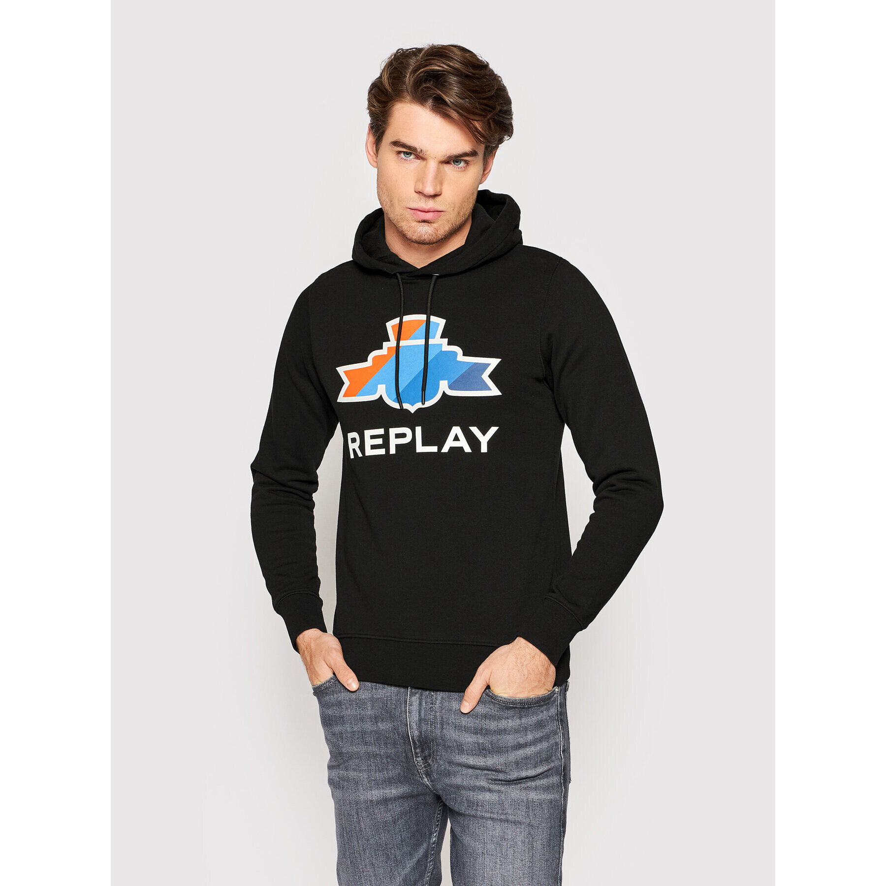 Replay Суитшърт M6046.000.21842 Черен Regular Fit - Pepit.bg