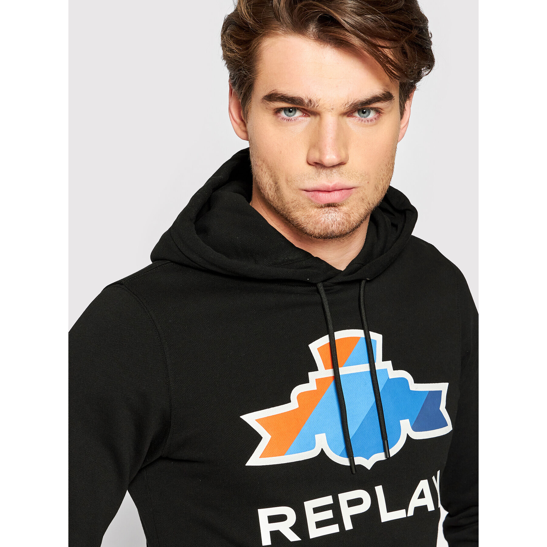 Replay Суитшърт M6046.000.21842 Черен Regular Fit - Pepit.bg