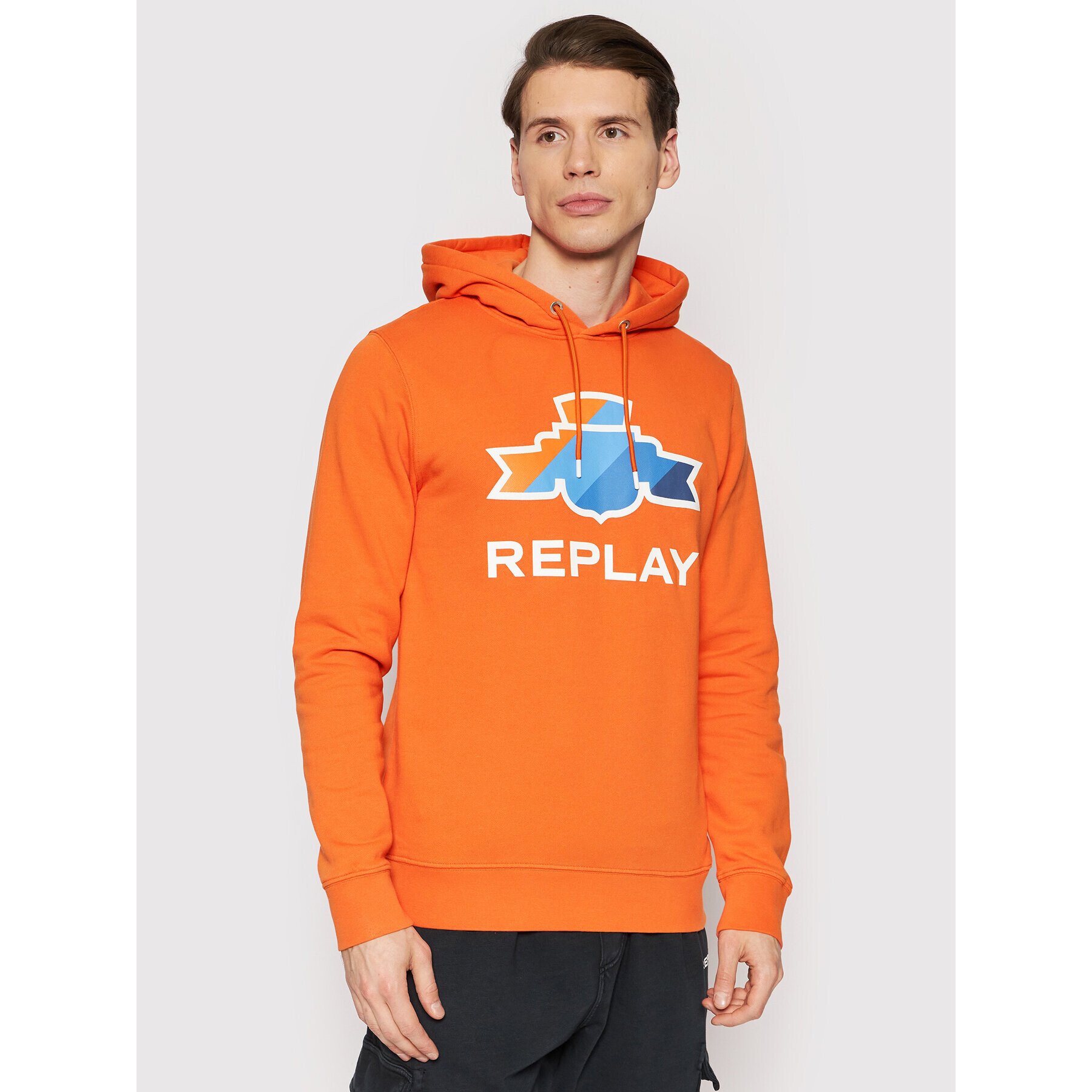 Replay Суитшърт M6046.000.21842 Оранжев Regular Fit - Pepit.bg