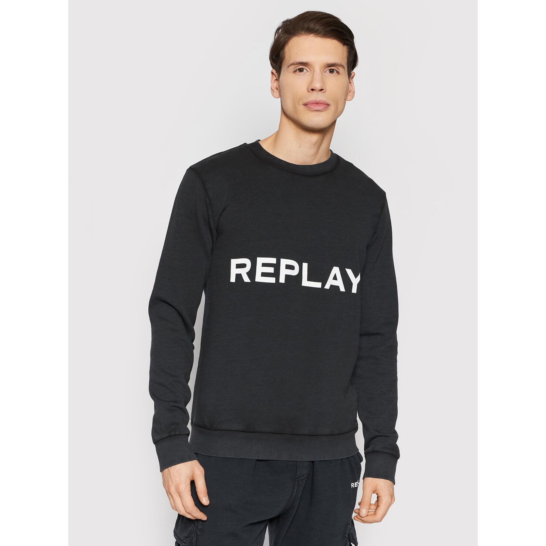 Replay Суитшърт M6065.000.22738G Черен Regular Fit - Pepit.bg