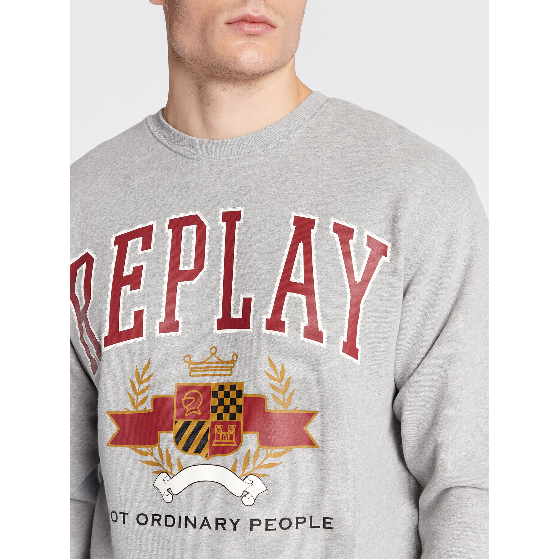 Replay Суитшърт M6271.000.22890CS Сив Regular Fit - Pepit.bg