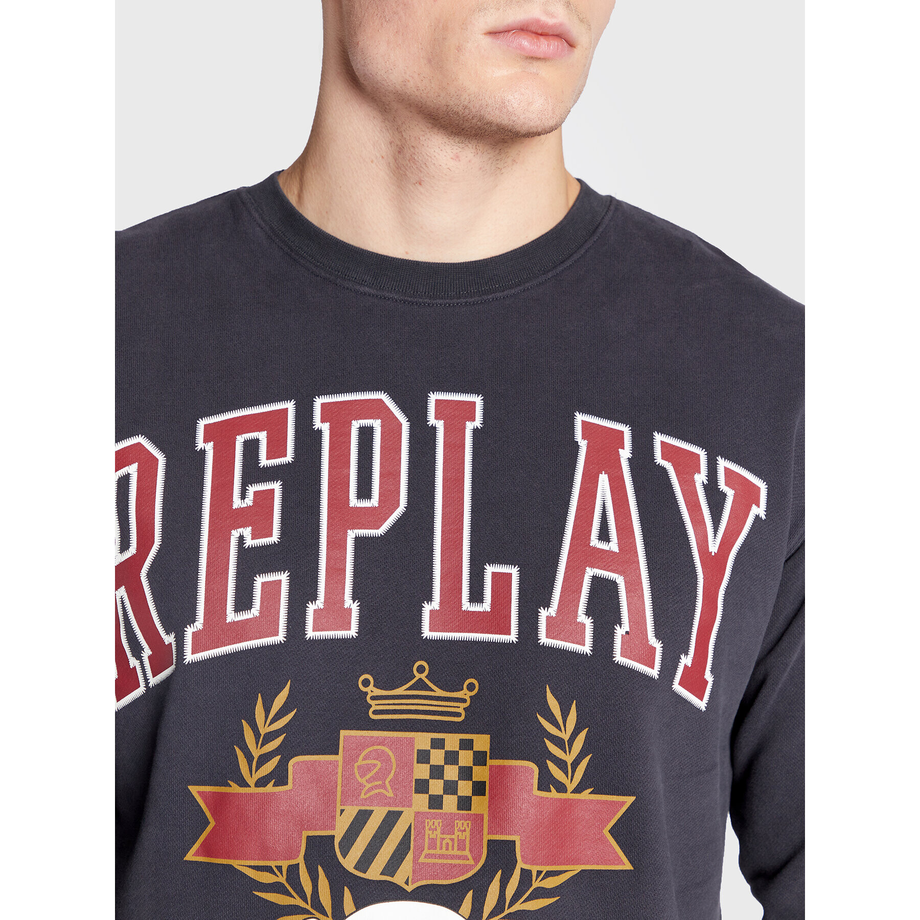 Replay Суитшърт M6271.000.22890CS Сив Regular Fit - Pepit.bg