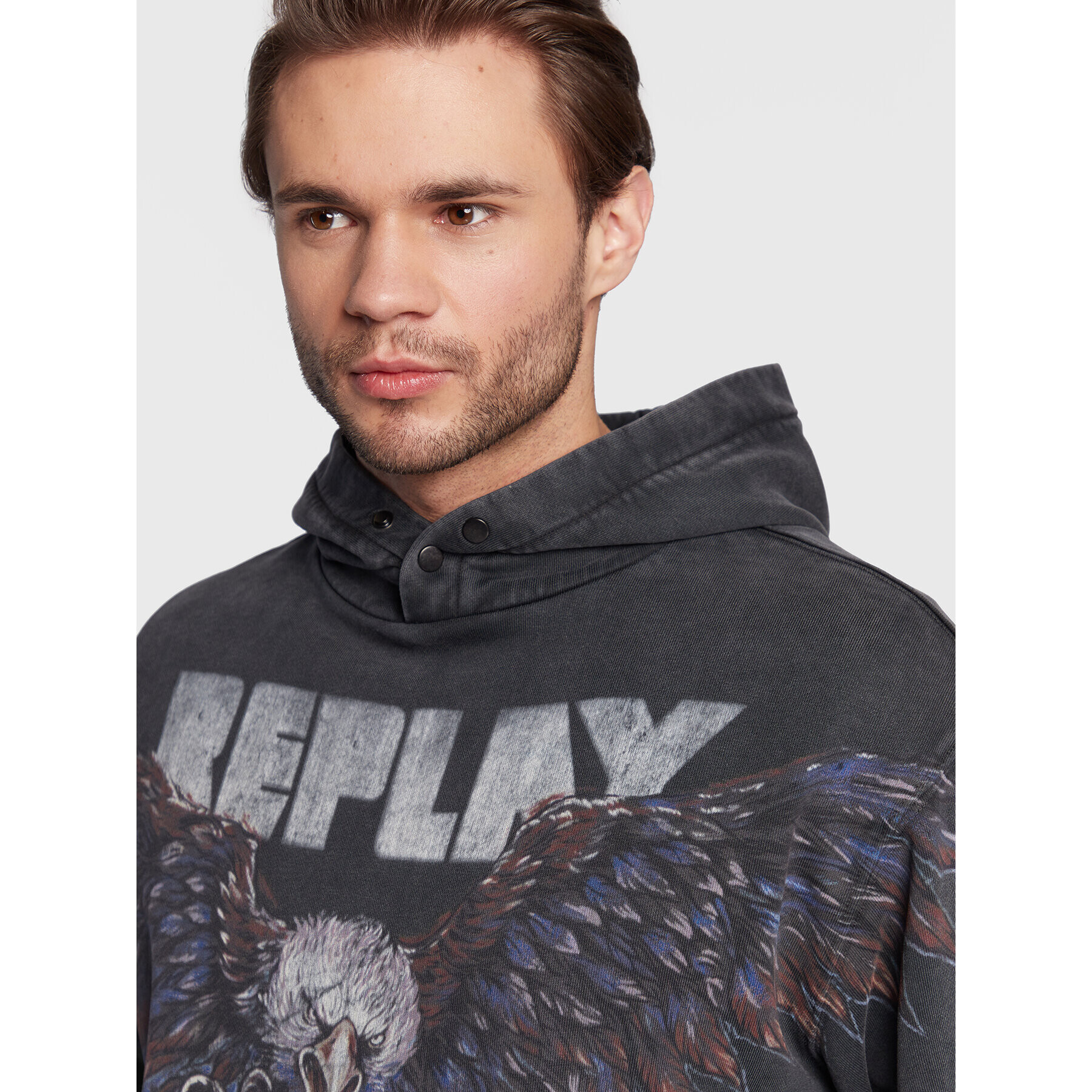 Replay Суитшърт M6274.000.23436M Черен Regular Fit - Pepit.bg