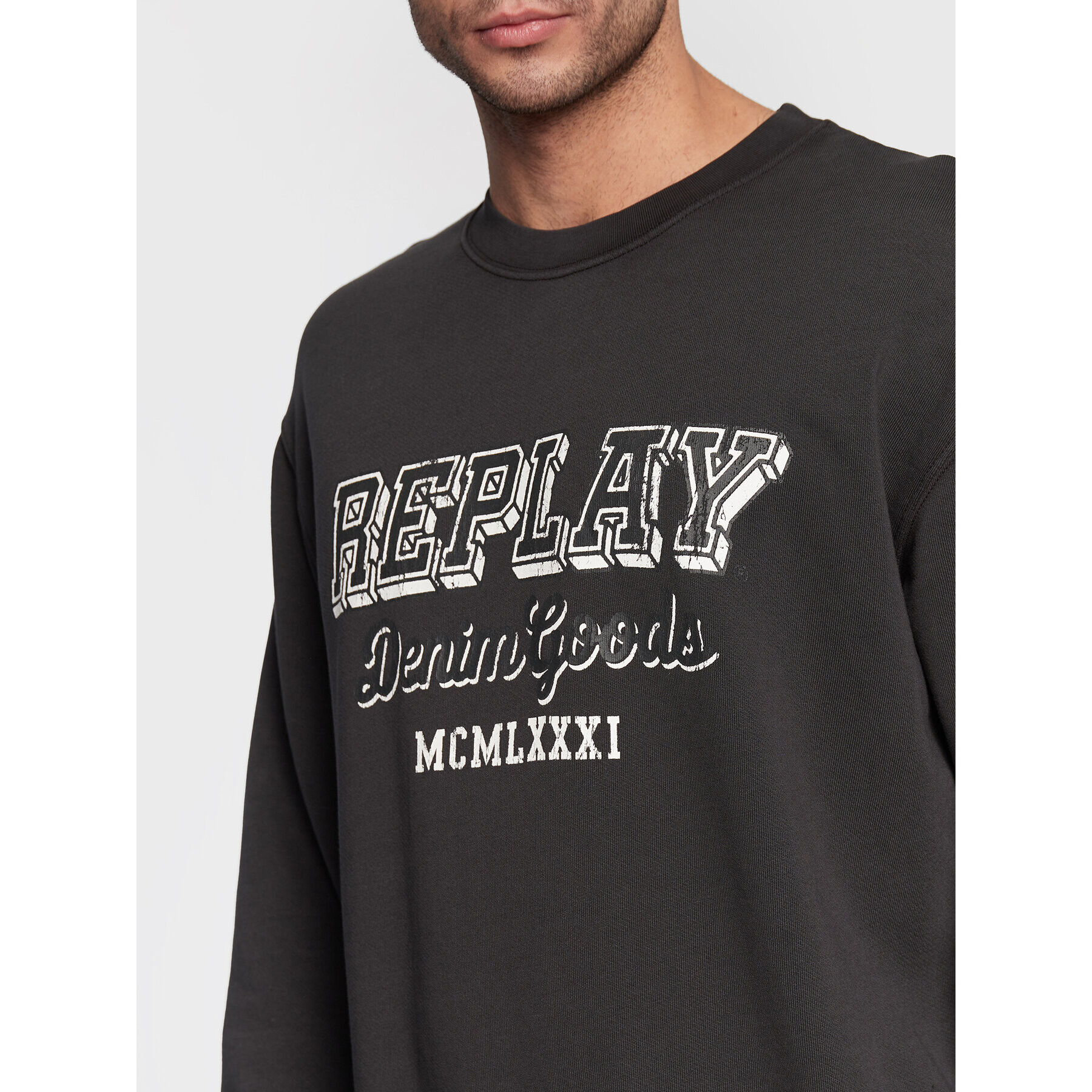 Replay Суитшърт M6314.000.22738G Черен Regular Fit - Pepit.bg