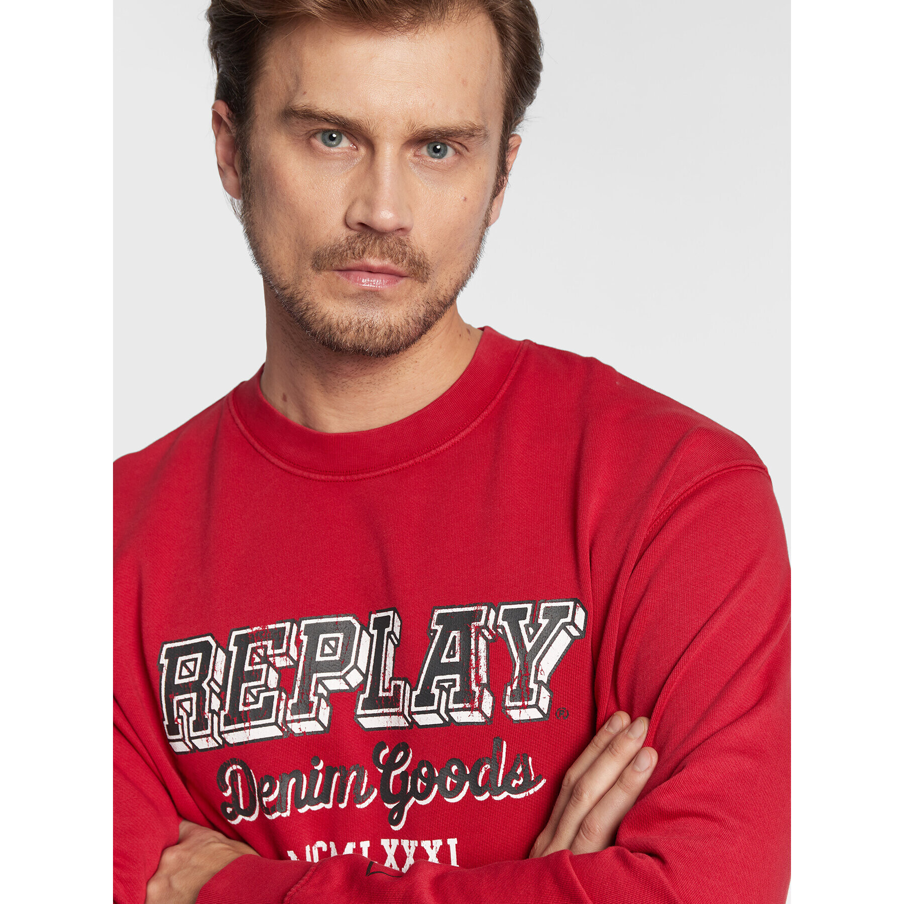 Replay Суитшърт M6314.000.22738G Червен Regular Fit - Pepit.bg