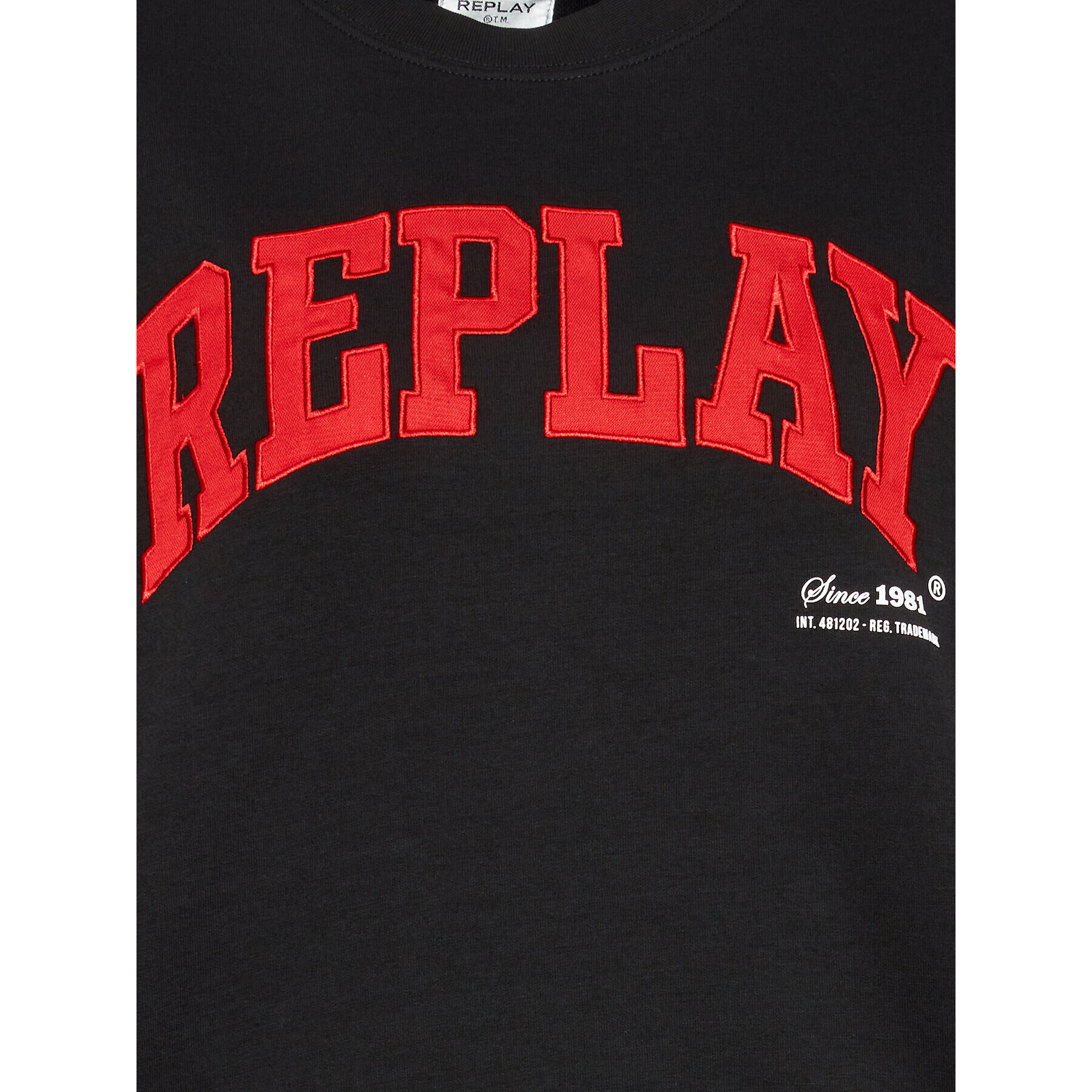 Replay Суитшърт W3104.000.23591 Черен Regular Fit - Pepit.bg