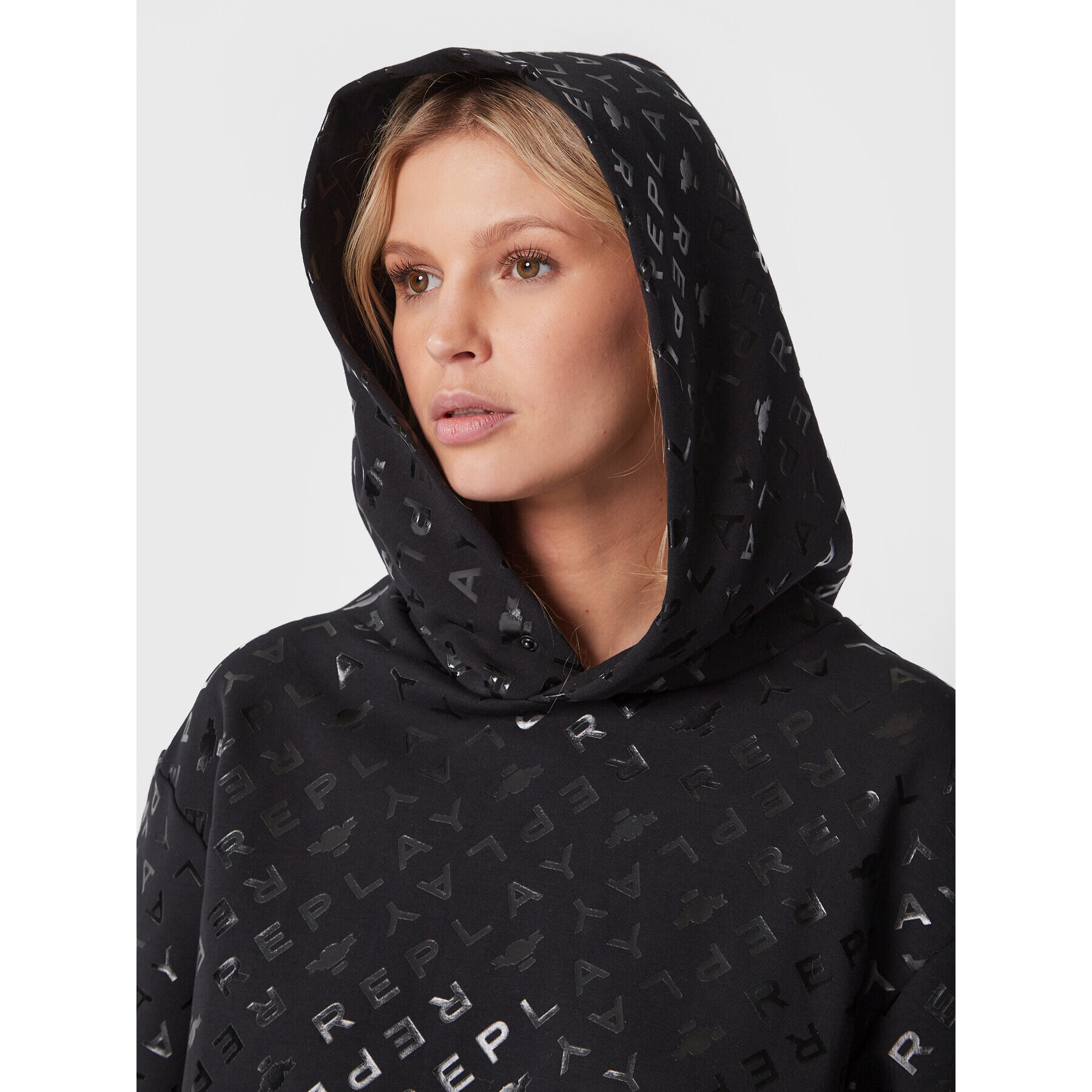 Replay Суитшърт W3711.000.73773 Черен Regular Fit - Pepit.bg