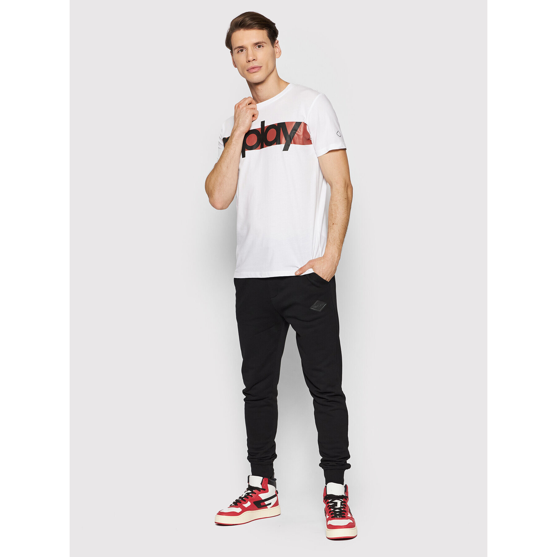 Replay Тишърт M6007.000.2660 Бял Regular Fit - Pepit.bg