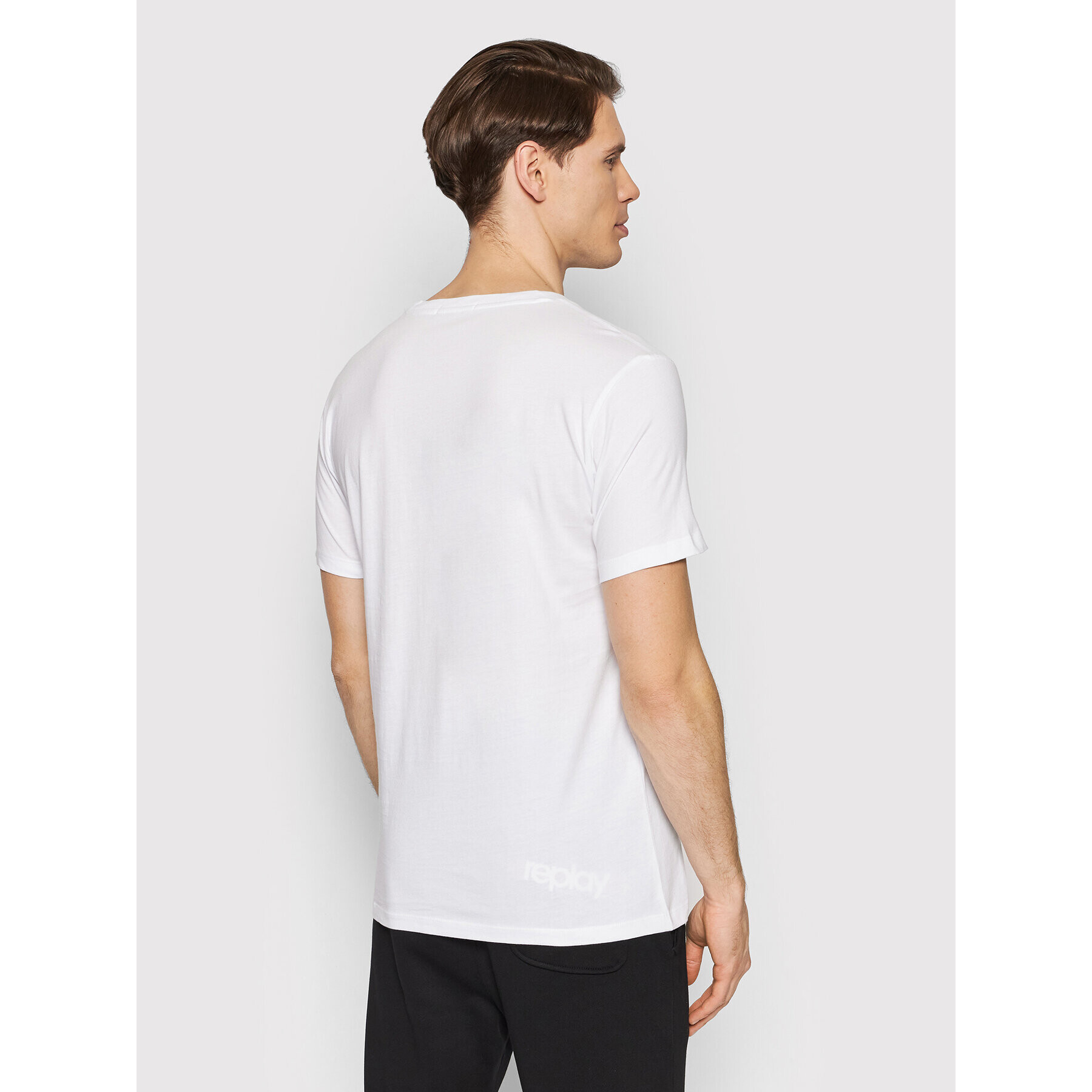 Replay Тишърт M6007.000.2660 Бял Regular Fit - Pepit.bg