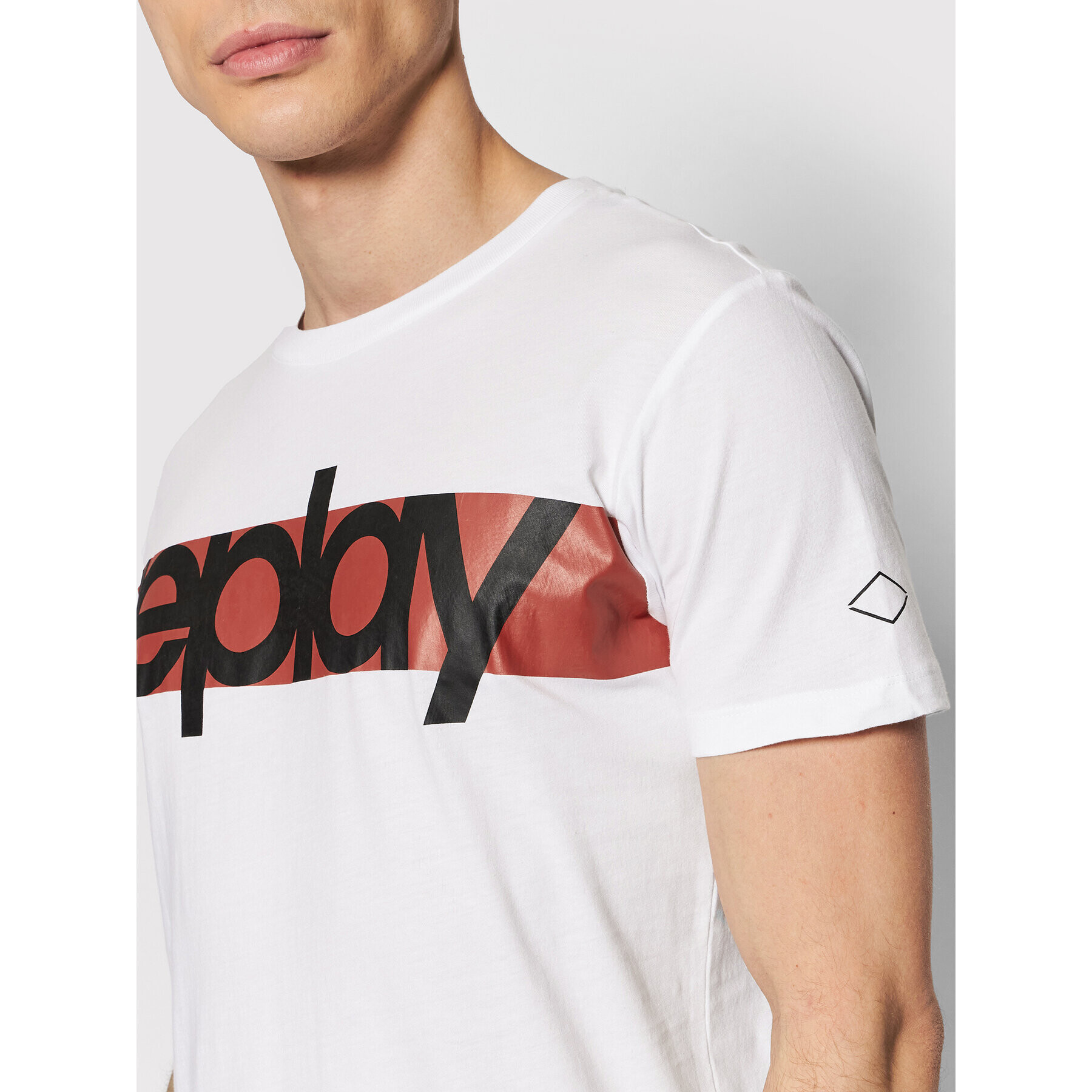 Replay Тишърт M6007.000.2660 Бял Regular Fit - Pepit.bg