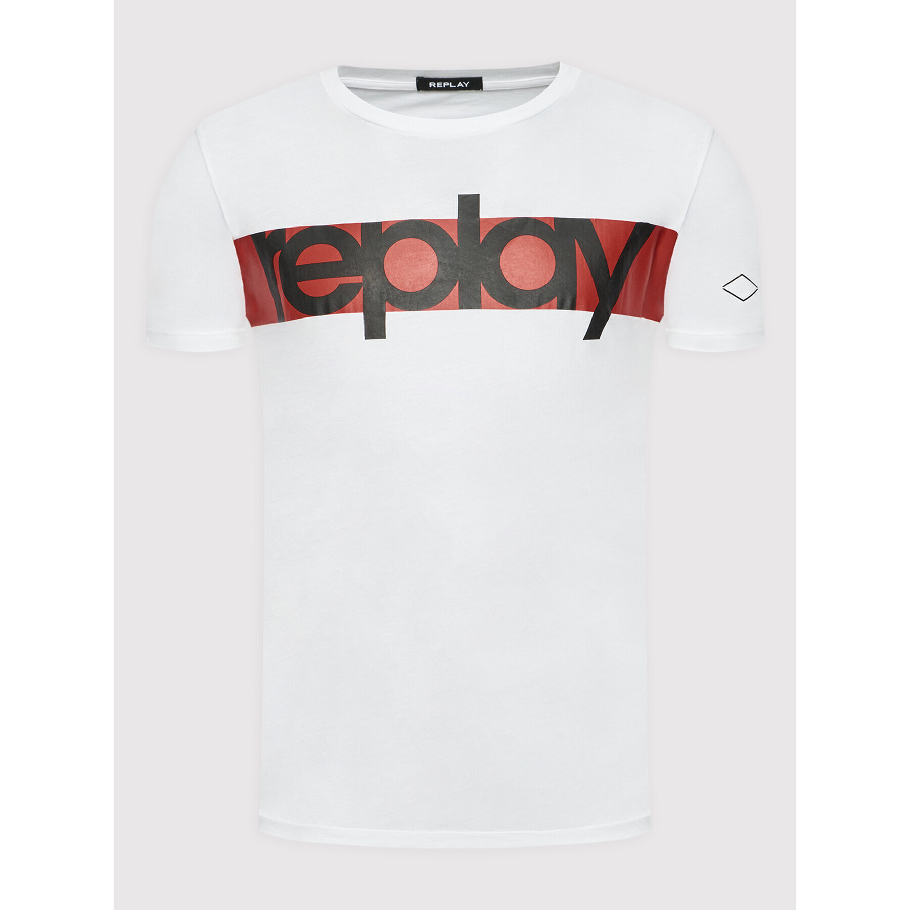 Replay Тишърт M6007.000.2660 Бял Regular Fit - Pepit.bg