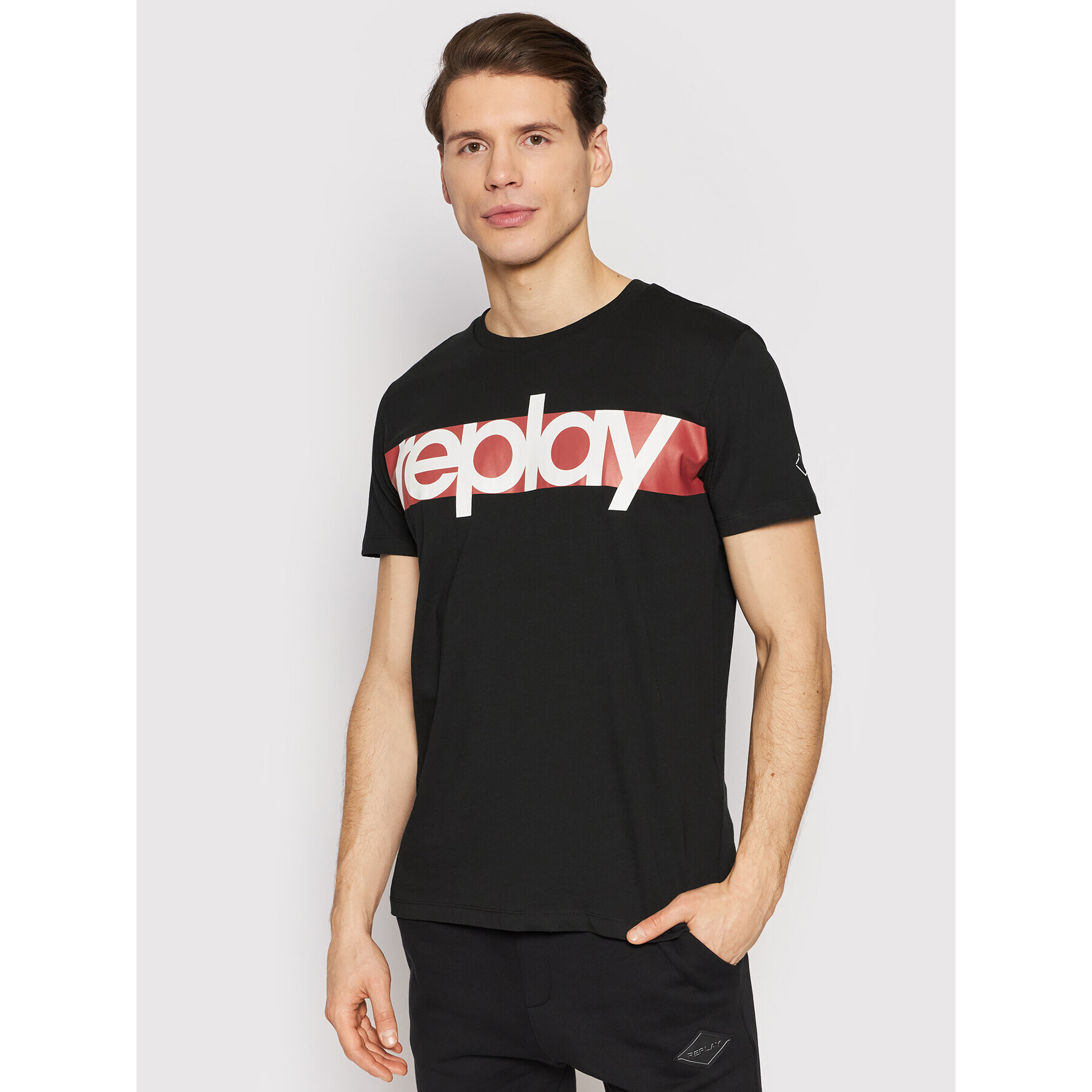 Replay Тишърт M6007.000.2660 Черен Regular Fit - Pepit.bg