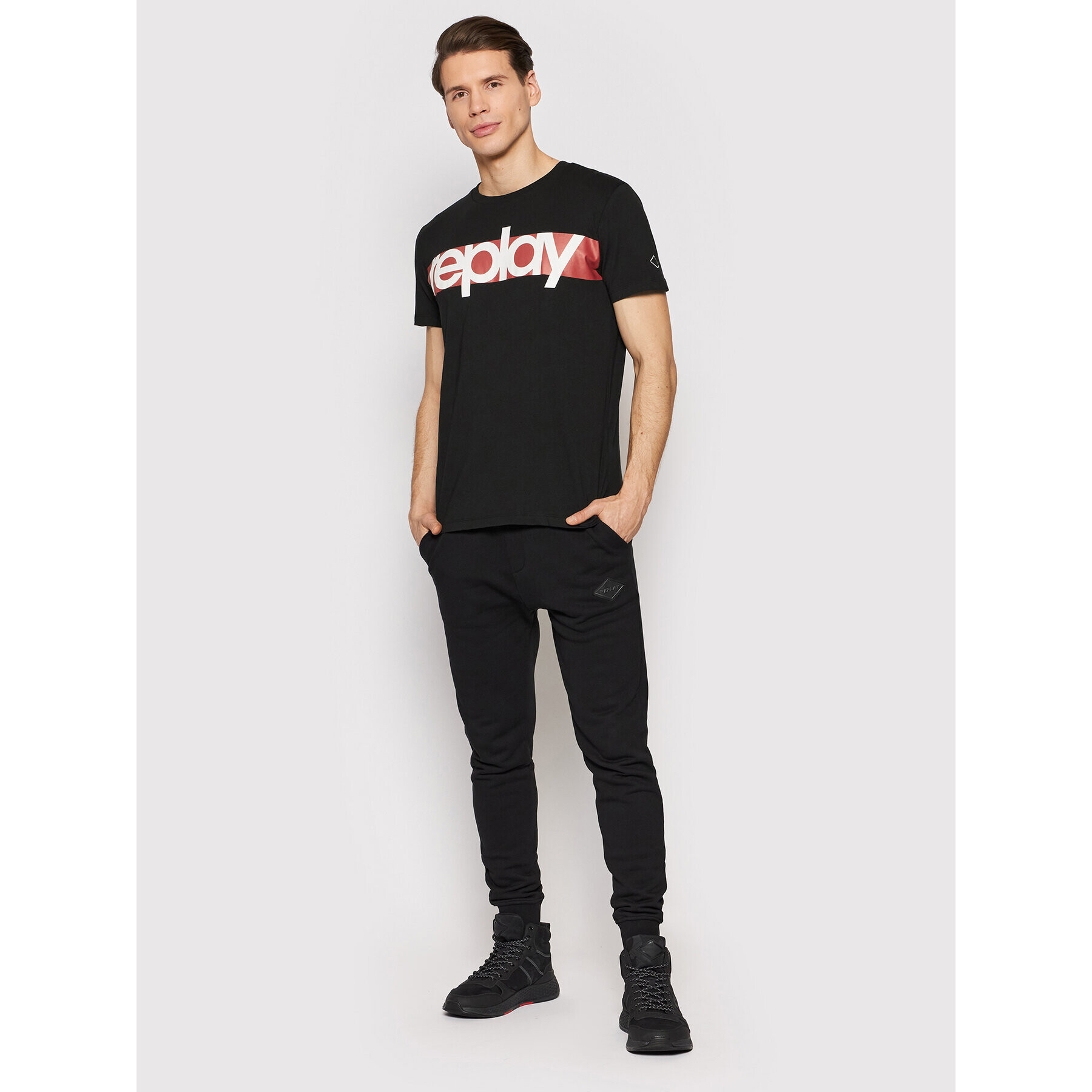 Replay Тишърт M6007.000.2660 Черен Regular Fit - Pepit.bg